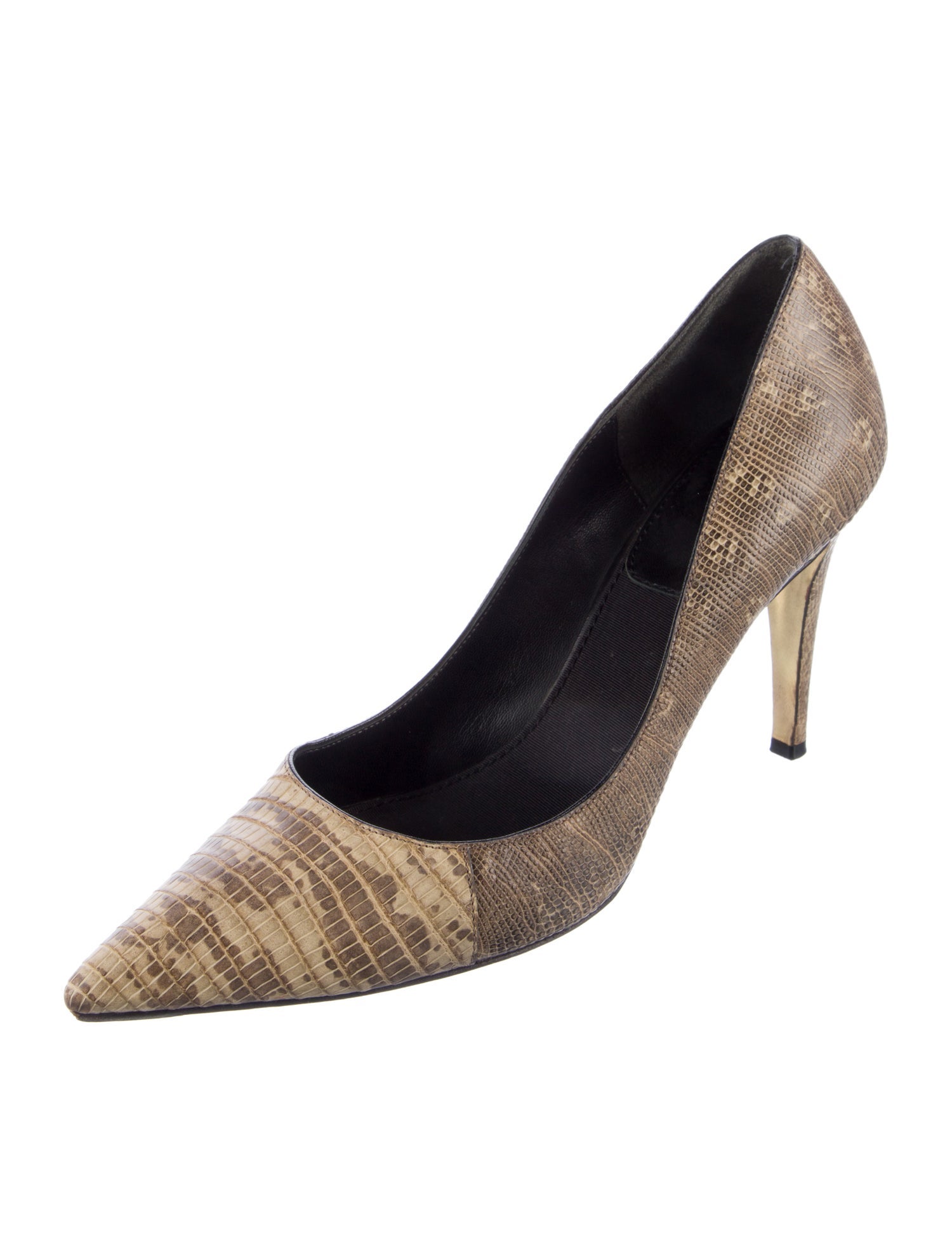 Donna Karan Lizard Printed Pumps