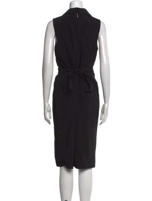 Donna Karan V-Neck Midi Length Dress