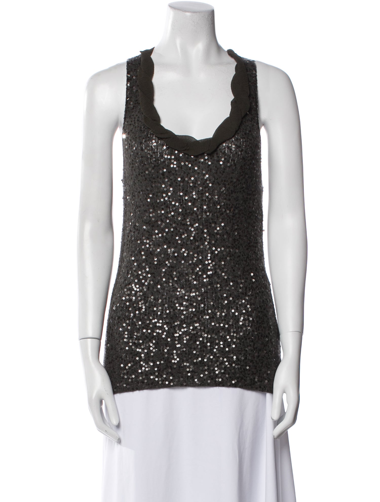 Donna Karan Cashmere Cowl Neck Top