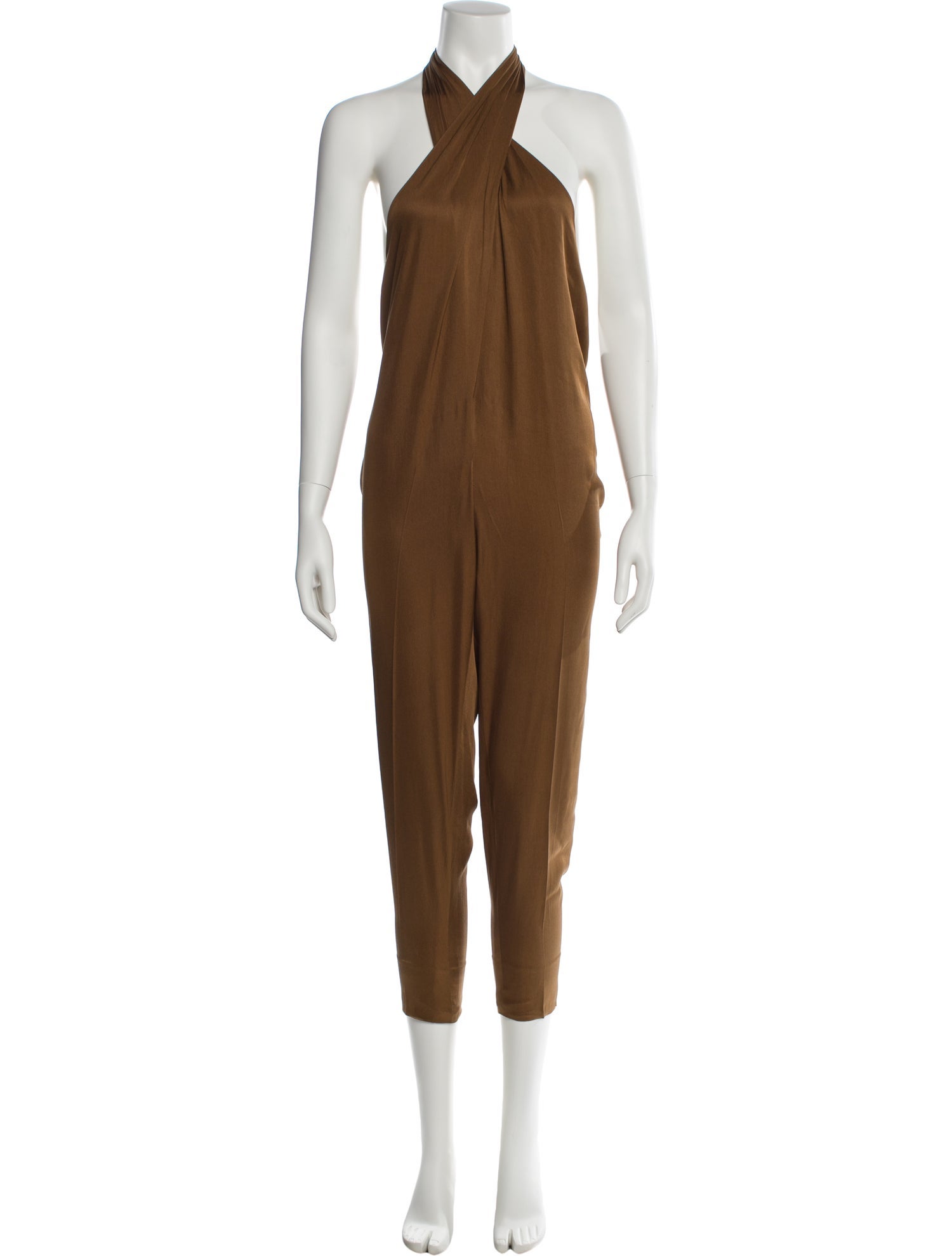 Donna Karan Silk V-Neck Jumpsuit
