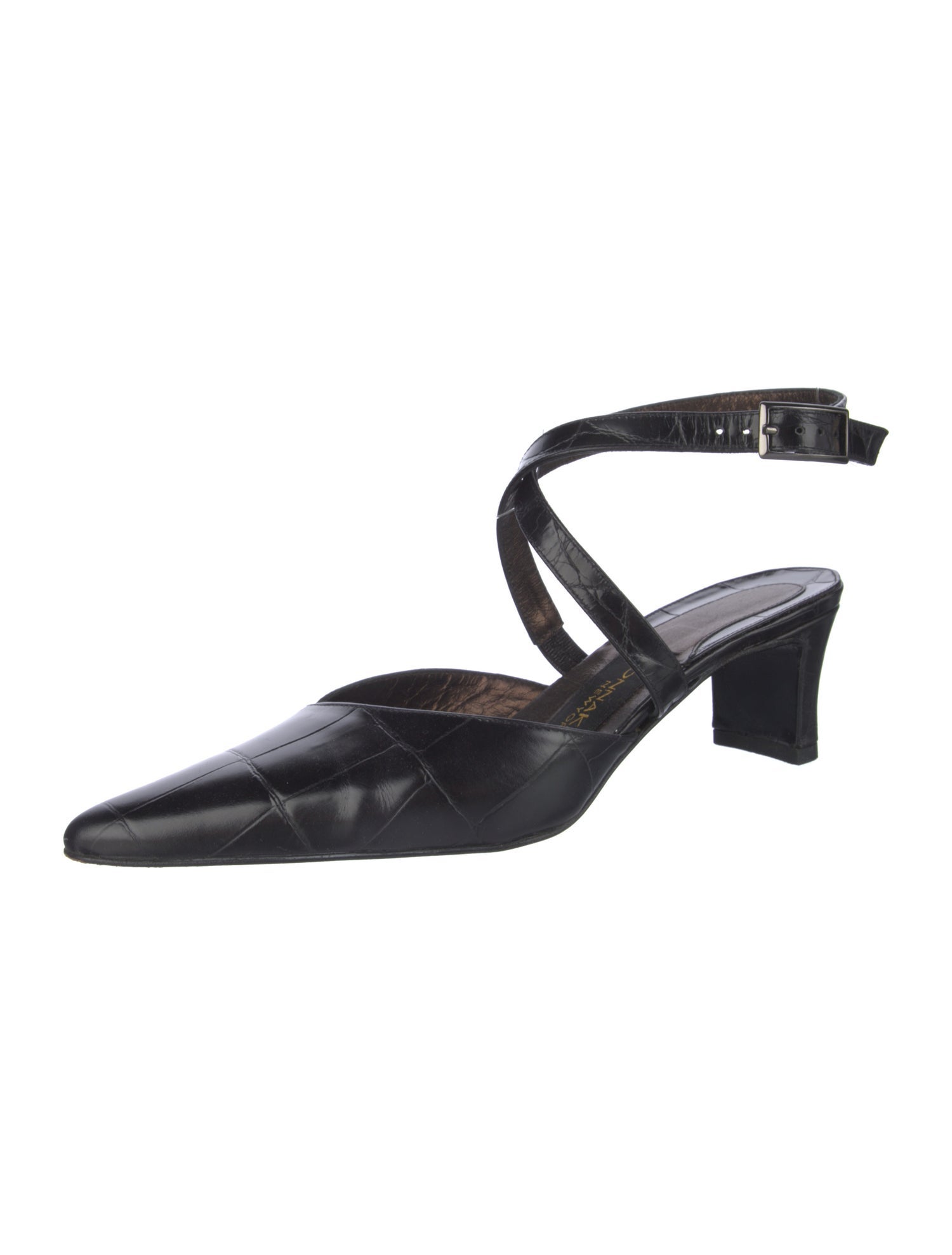 Donna Karan Leather Slingback Pumps