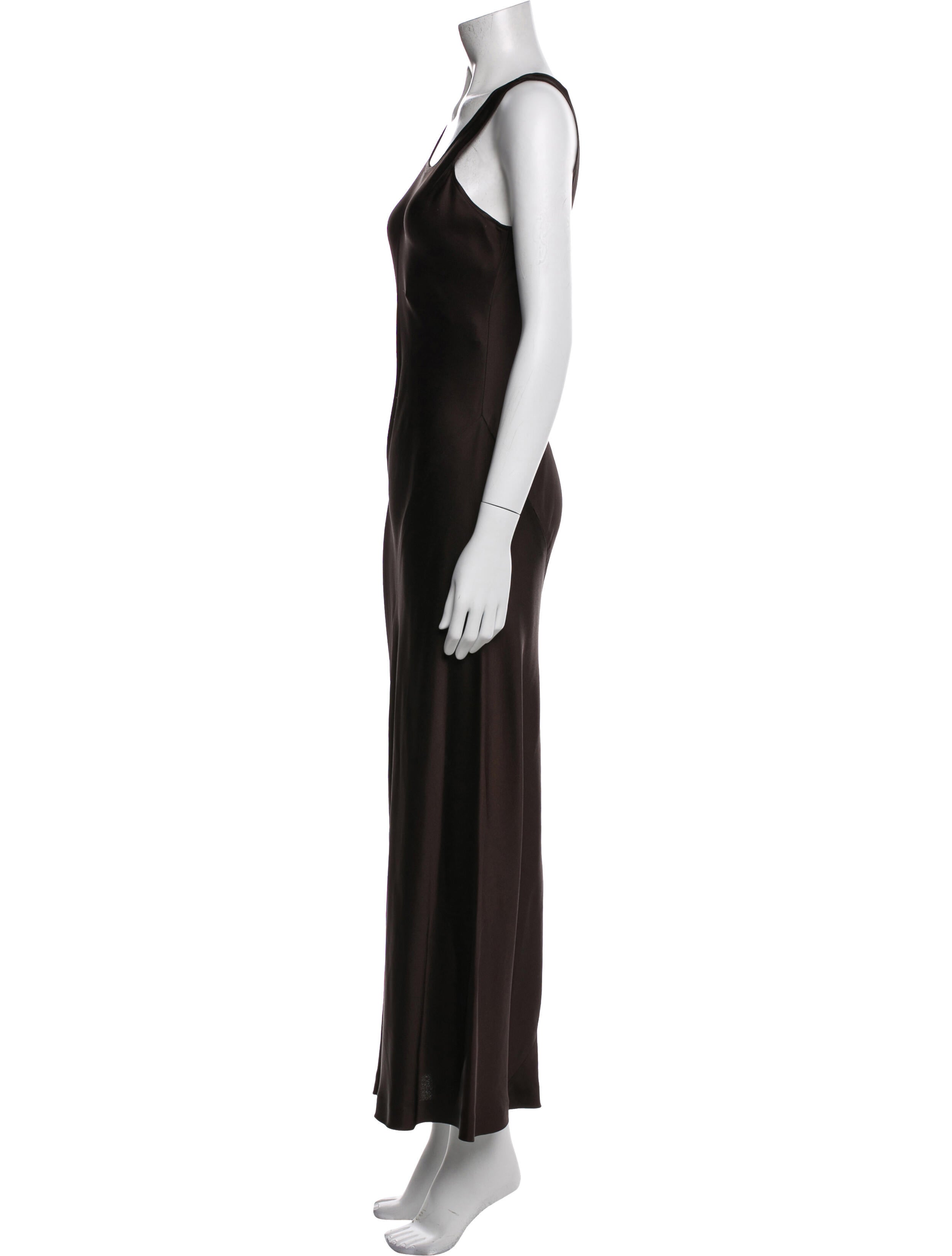 Donna Karan Scoop Neck Long Dress