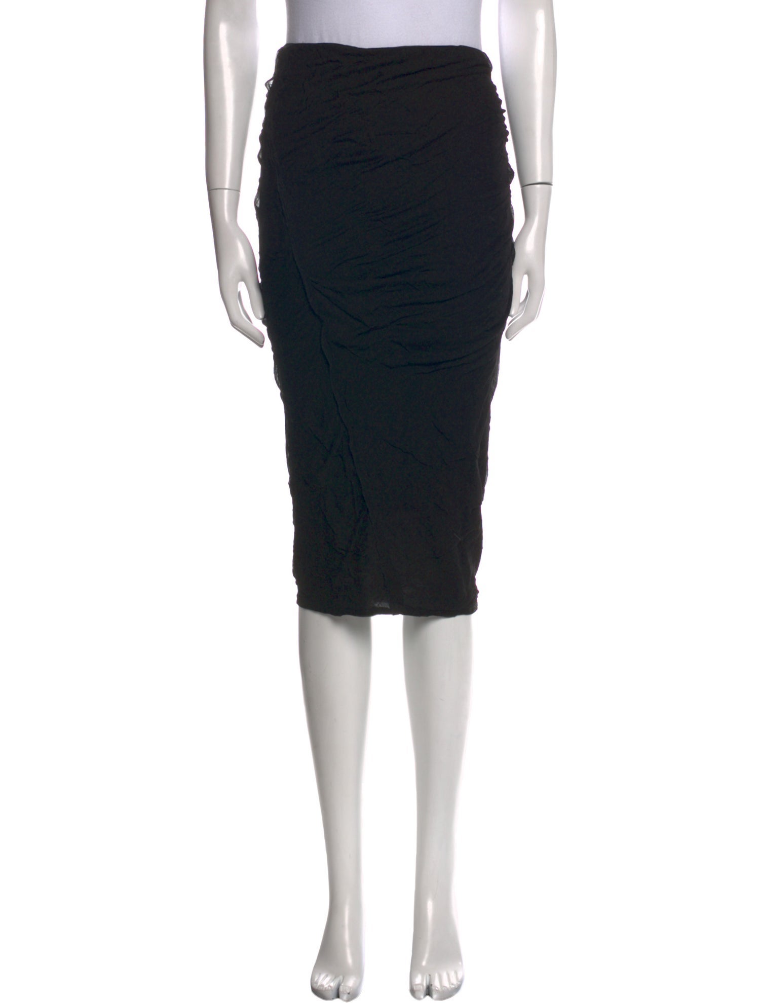 Donna Karan Ruffle Embellishment Knee-Length Skirt