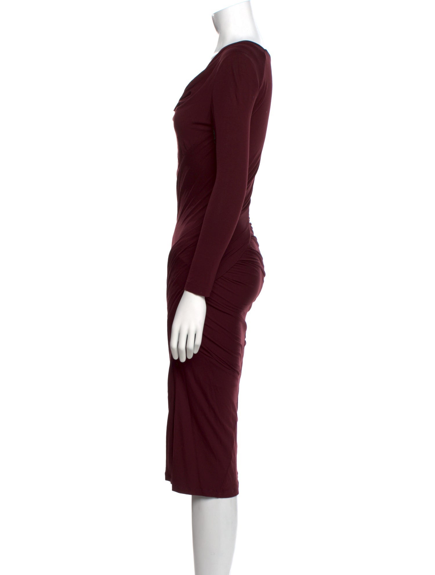 Donna Karan Cowl Neck Knee-Length Dress