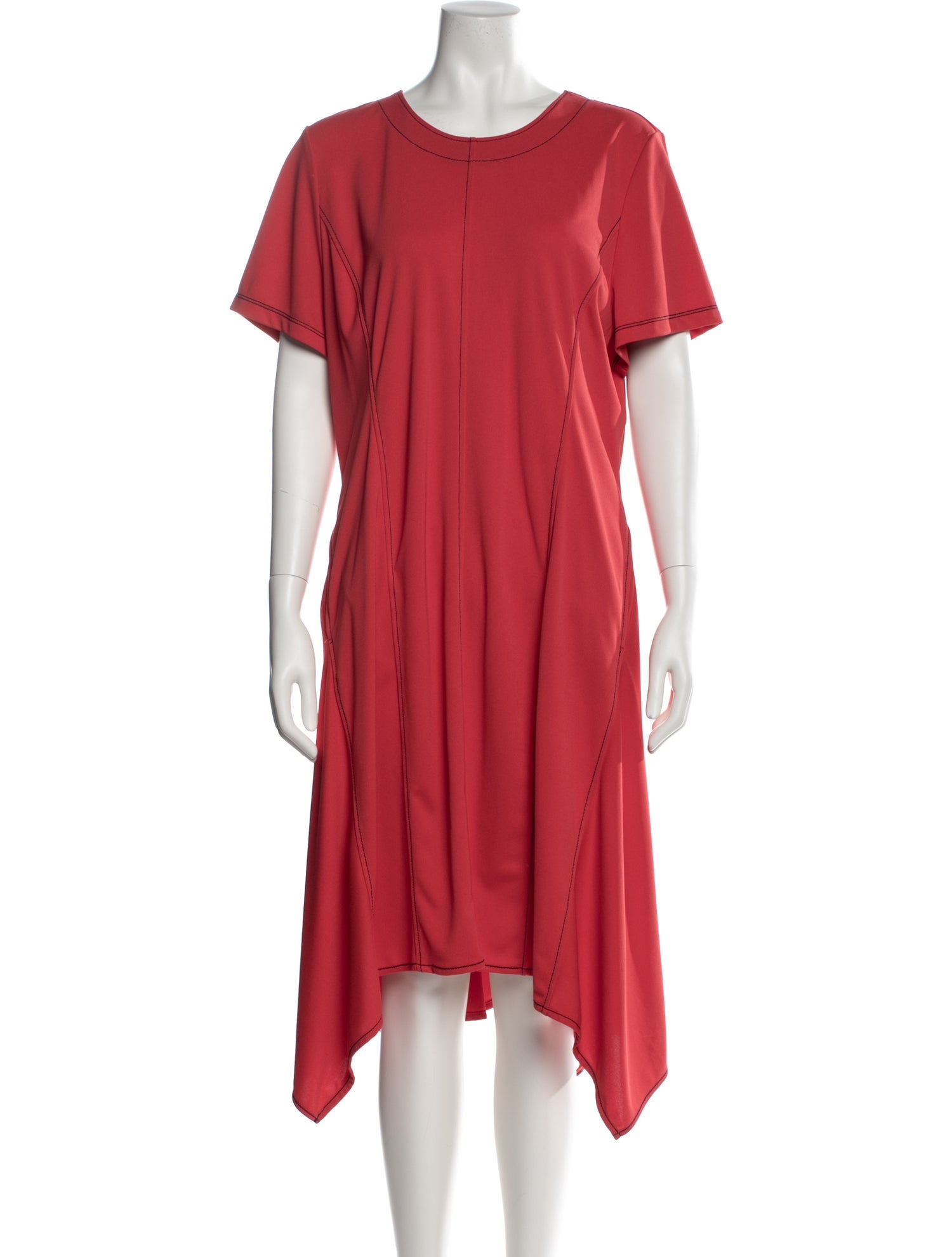 Donna Karan Crew Neck Midi Length Dress