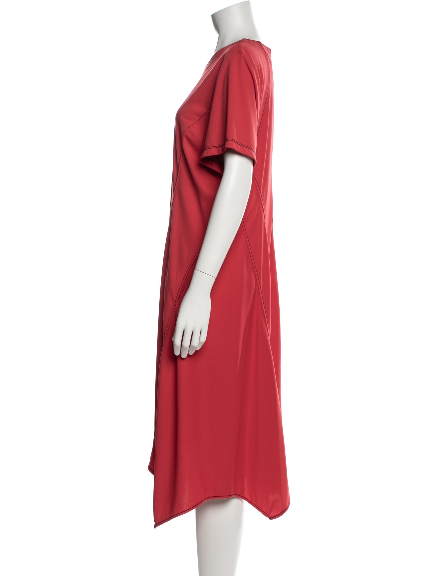 Donna Karan Crew Neck Midi Length Dress