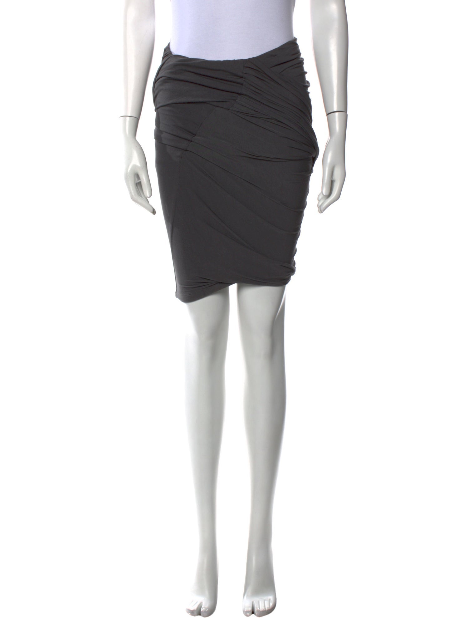 Donna Karan Pleated Accents Knee-Length Skirt