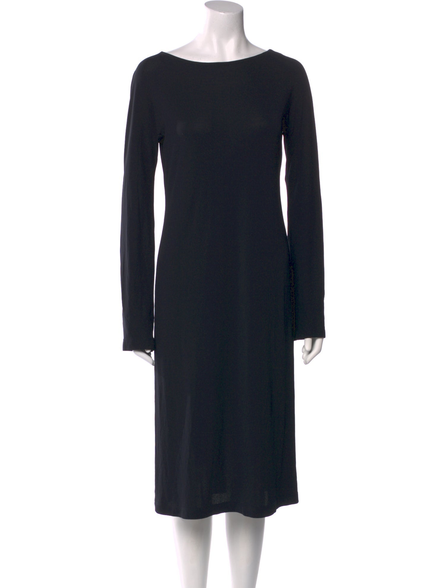 Donna Karan Bateau Neckline Midi Length Dress