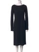 Donna Karan Bateau Neckline Midi Length Dress