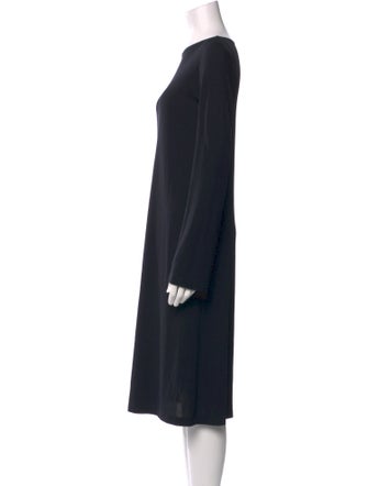 Donna Karan Bateau Neckline Midi Length Dress