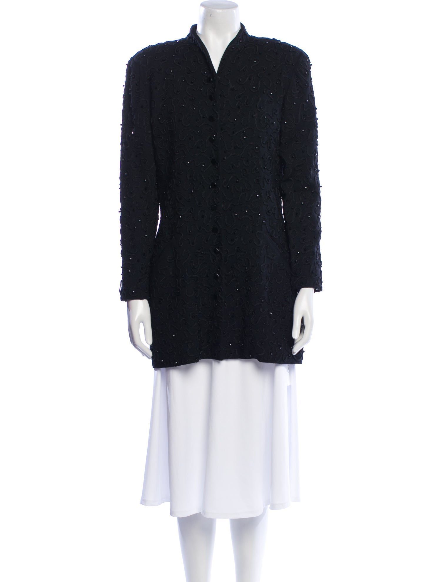 Donna Karan Tweed Pattern Evening Jacket