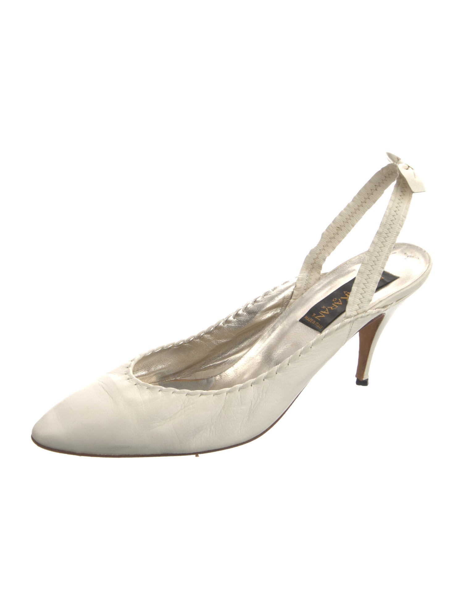 Donna Karan Leather Slingback Pumps