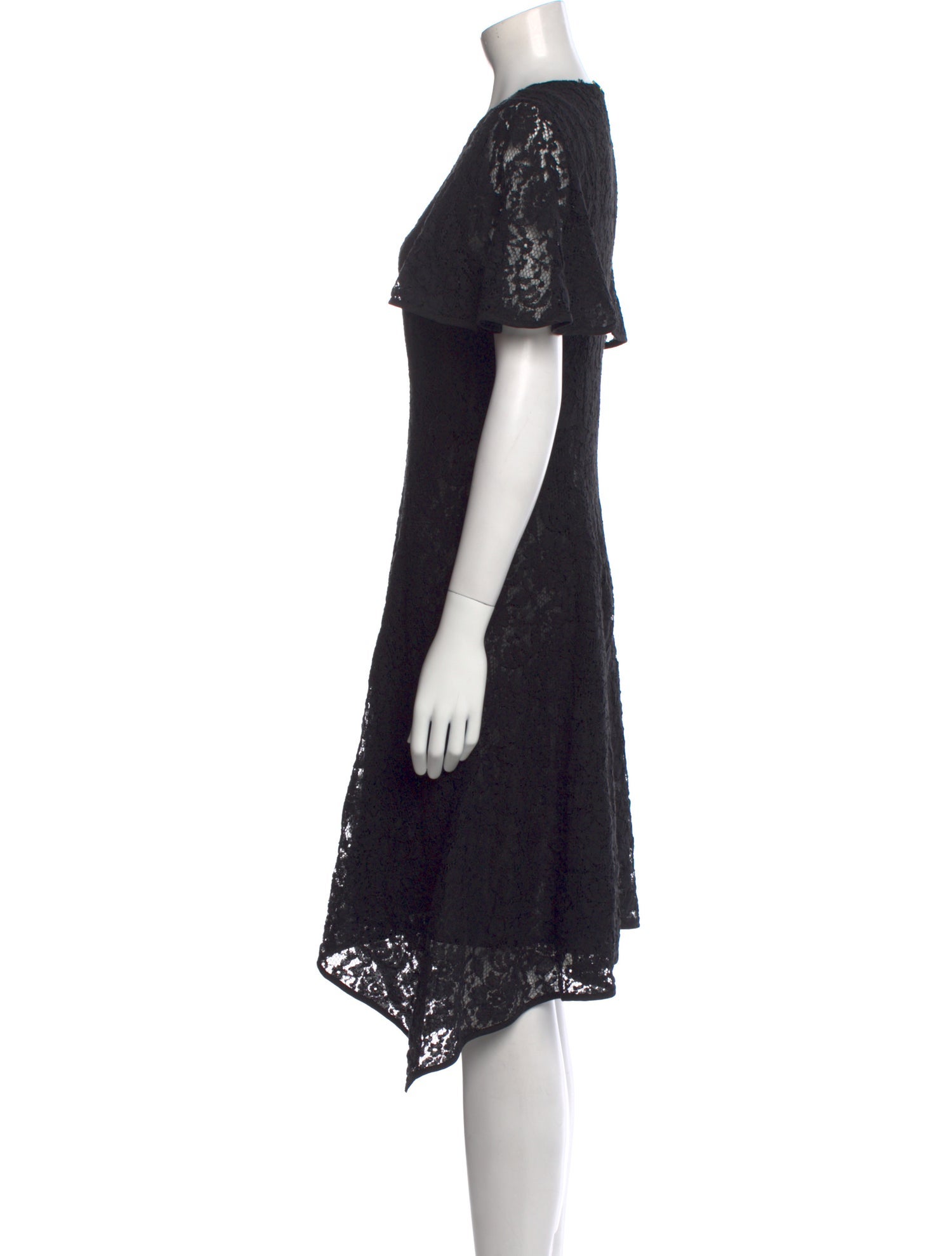 donna karan black lace dress Donna Karan Lace Pattern Knee-Length Dress - Black Dresses, Clothing -  DON74347