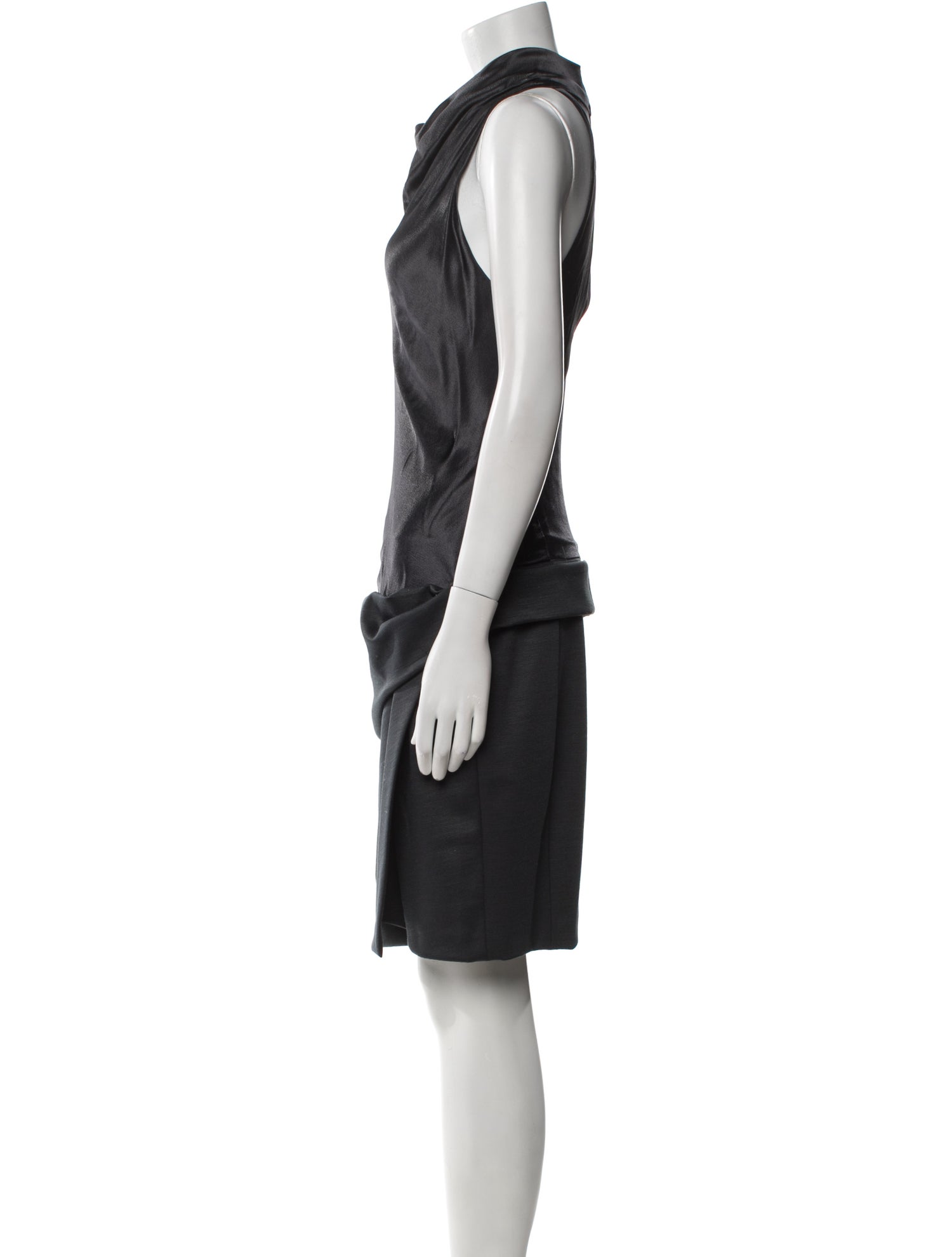 Donna Karan Cowl Neck Midi Length Dress