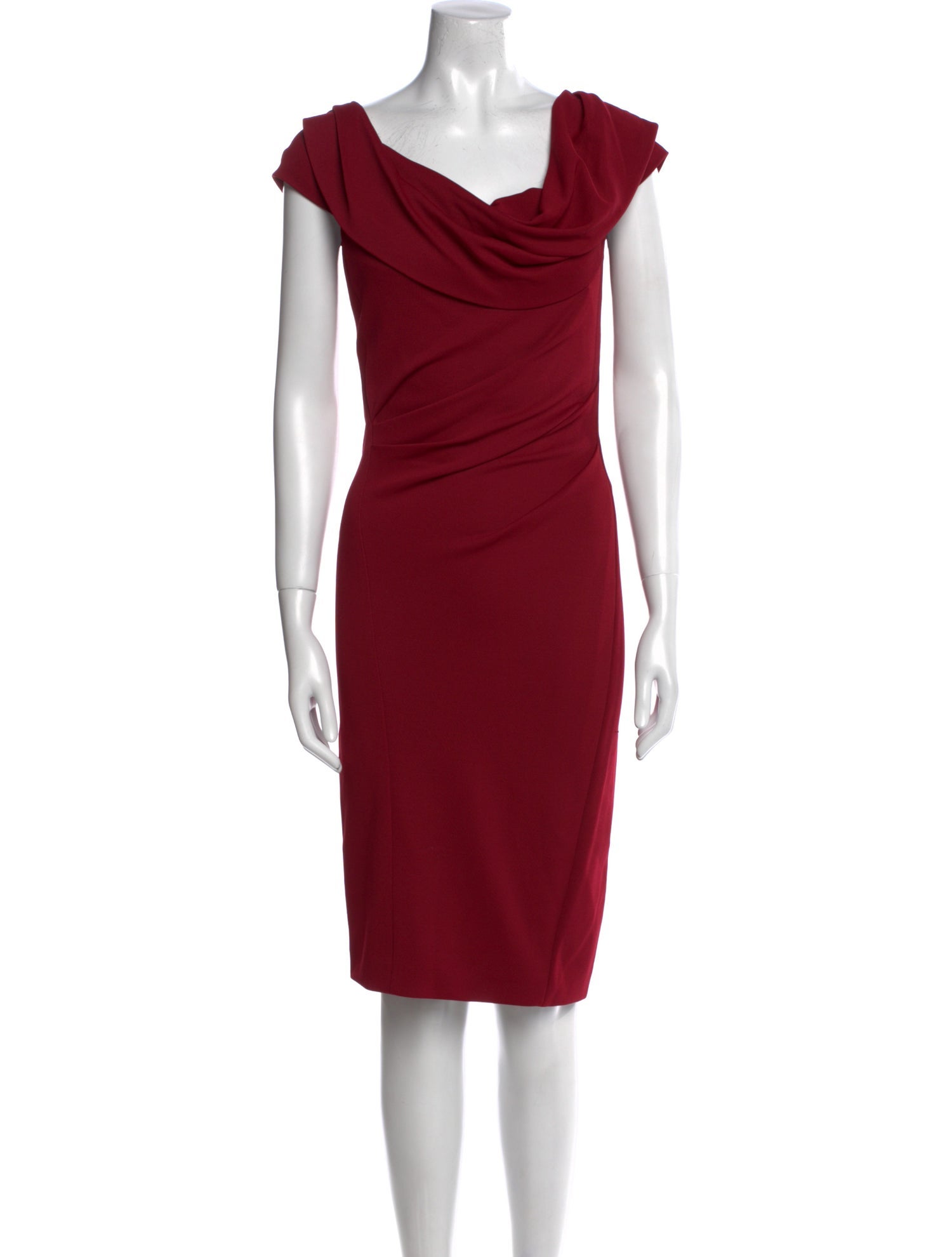 Donna Karan Cowl Neck Midi Length Dress