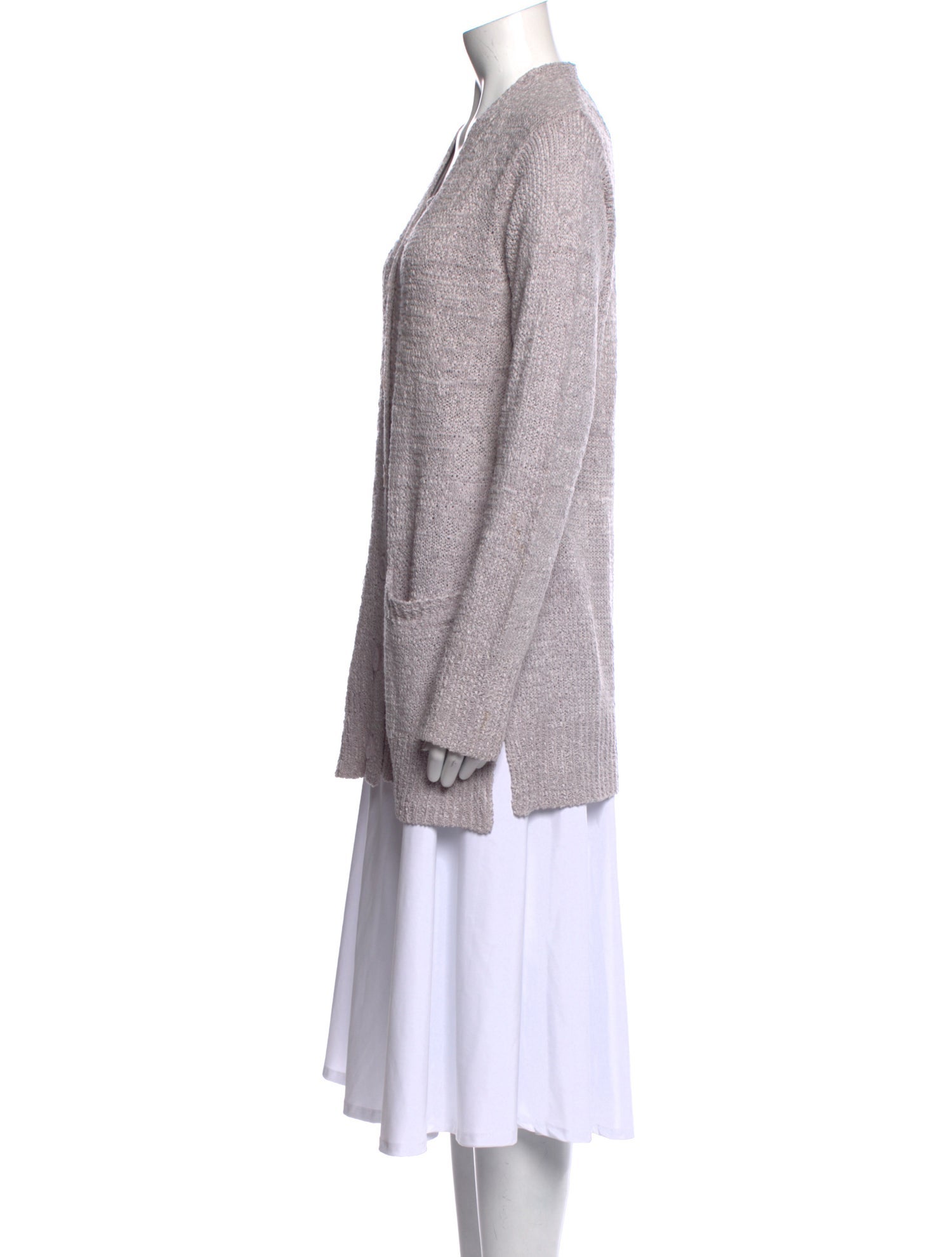 Donna Karan Silk V-Neck Sweater