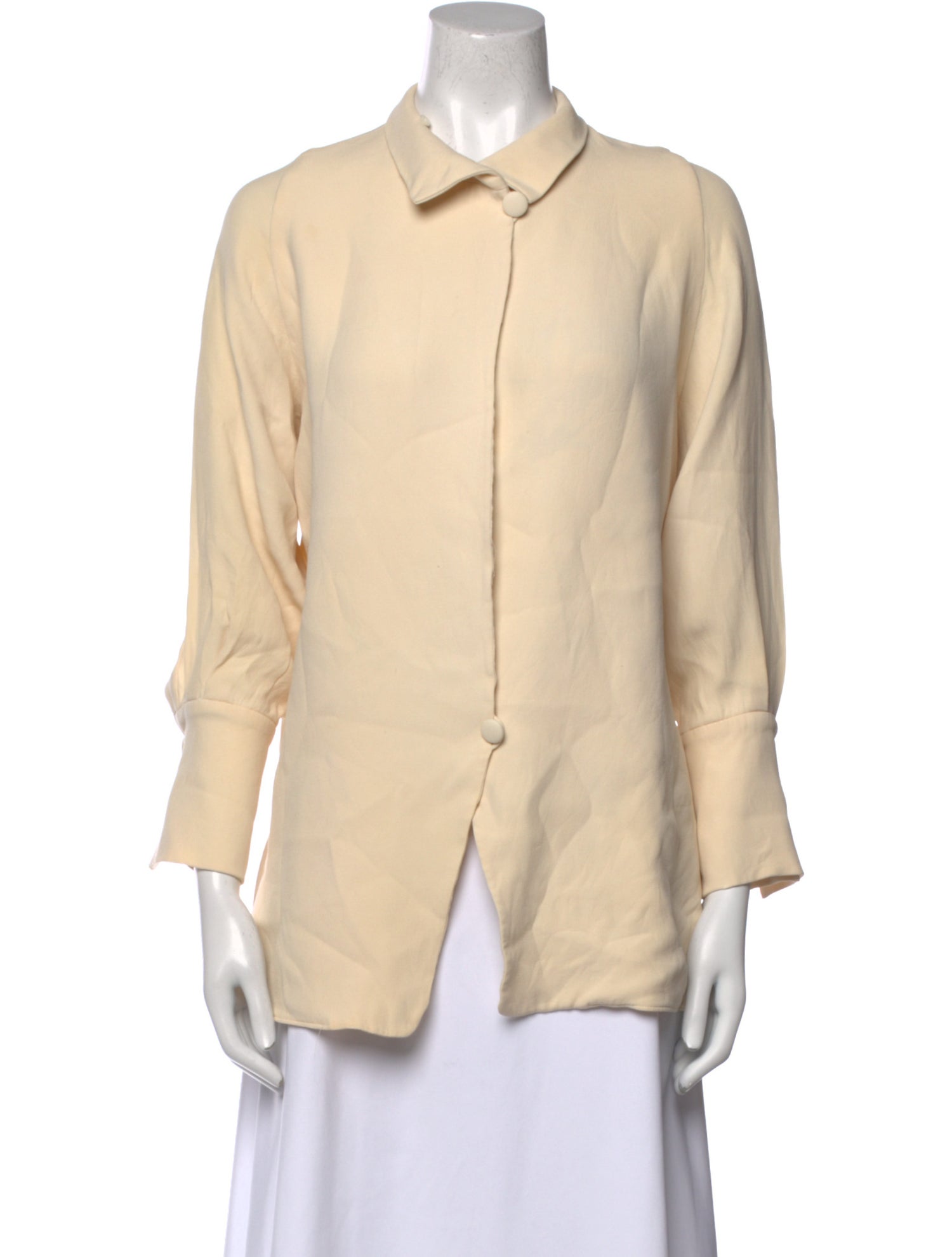 Donna Karan Vintage Silk Button-Up Top