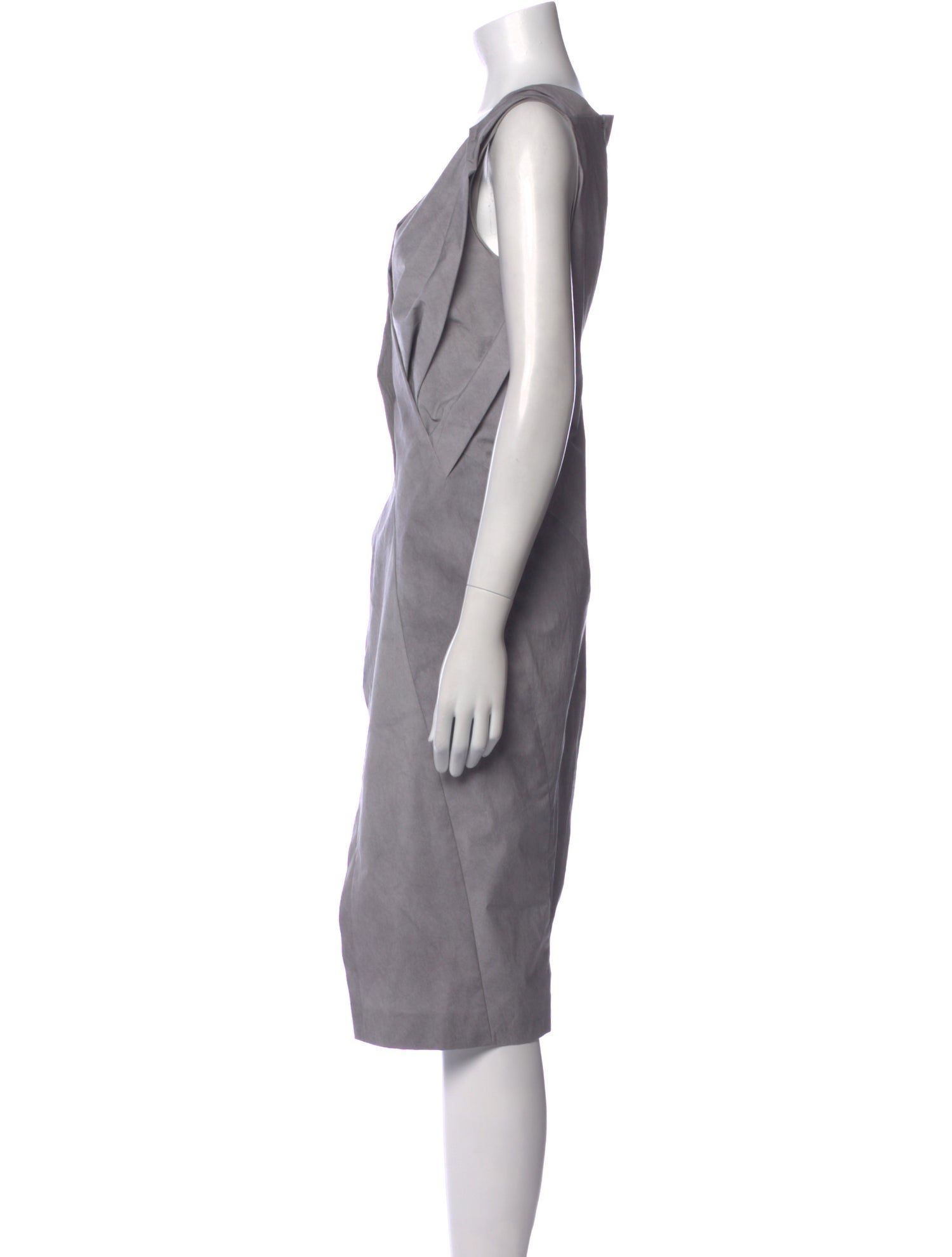 Donna Karan V-Neck Midi Length Dress