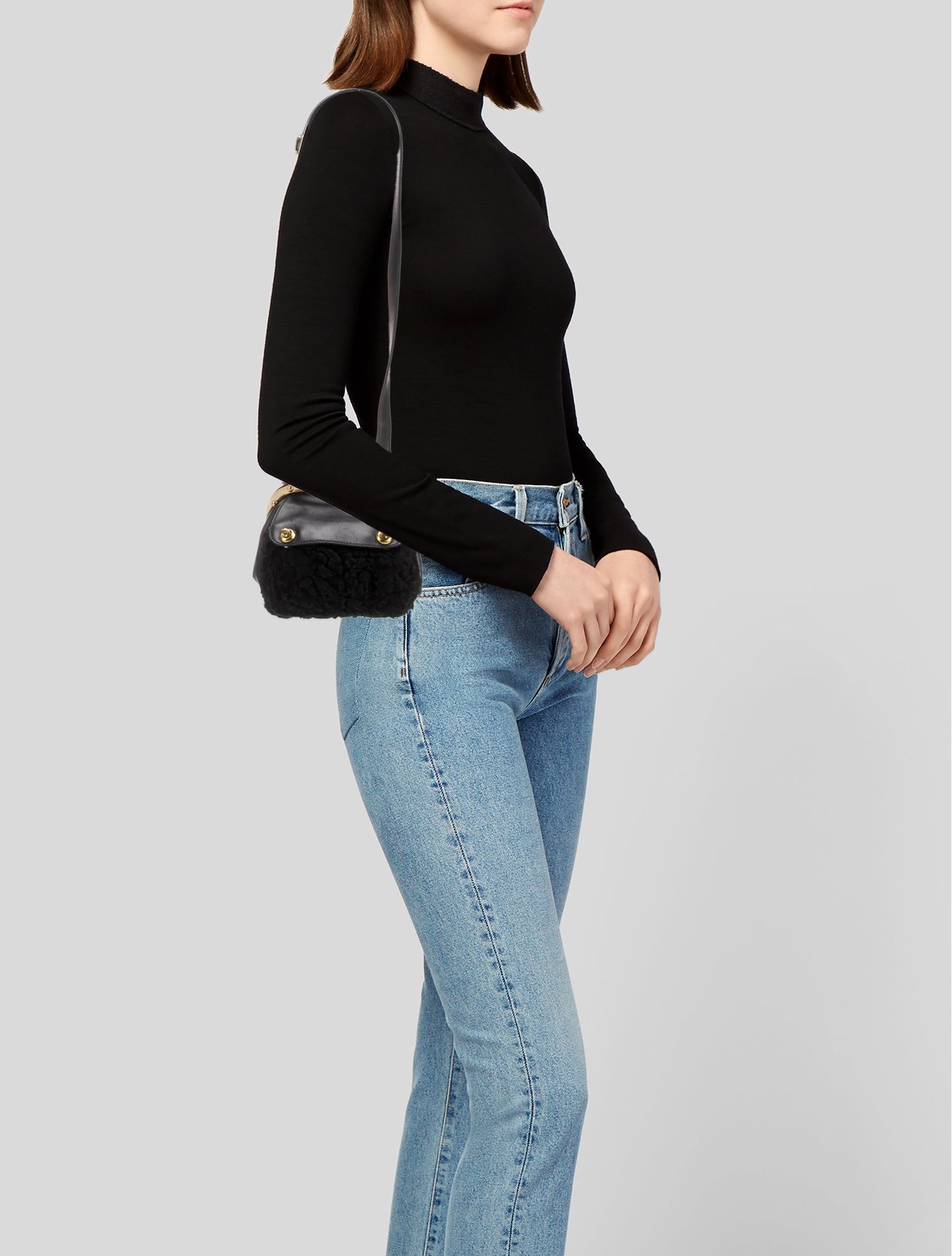 Donna Karan Fur Crossbody Bag