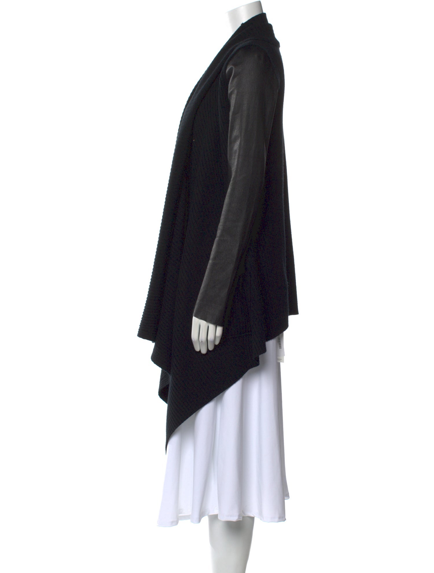 Donna Karan Wool Open Front Sweater