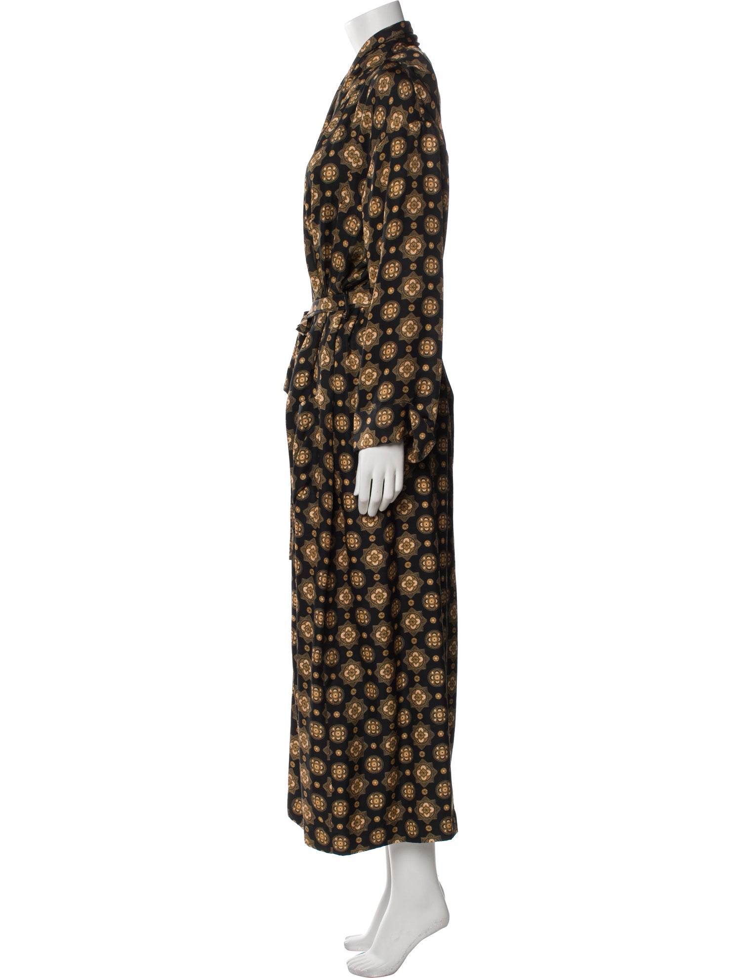 Donna Karan Silk Printed Robe