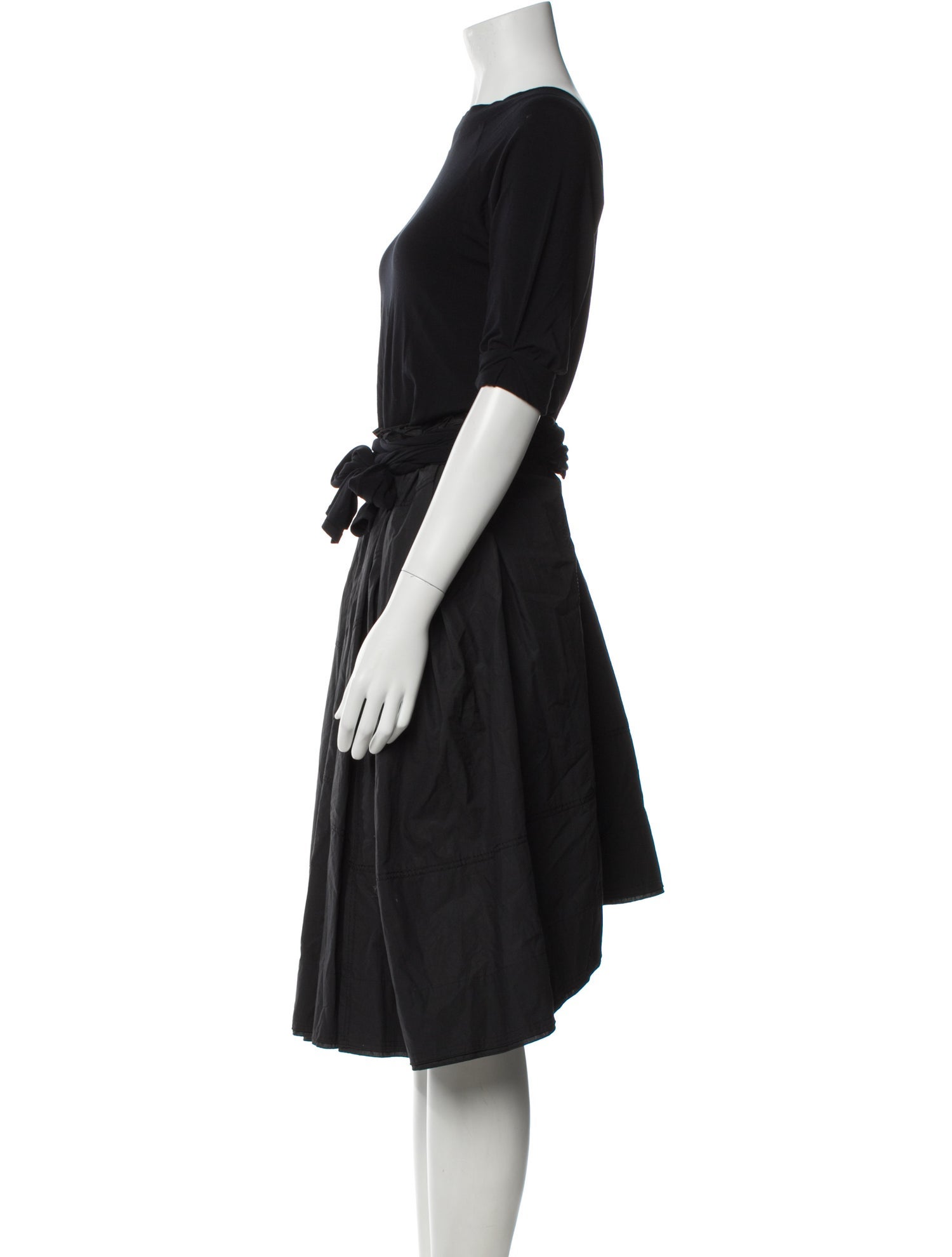 Donna Karan Bateau Neckline Midi Length Dress