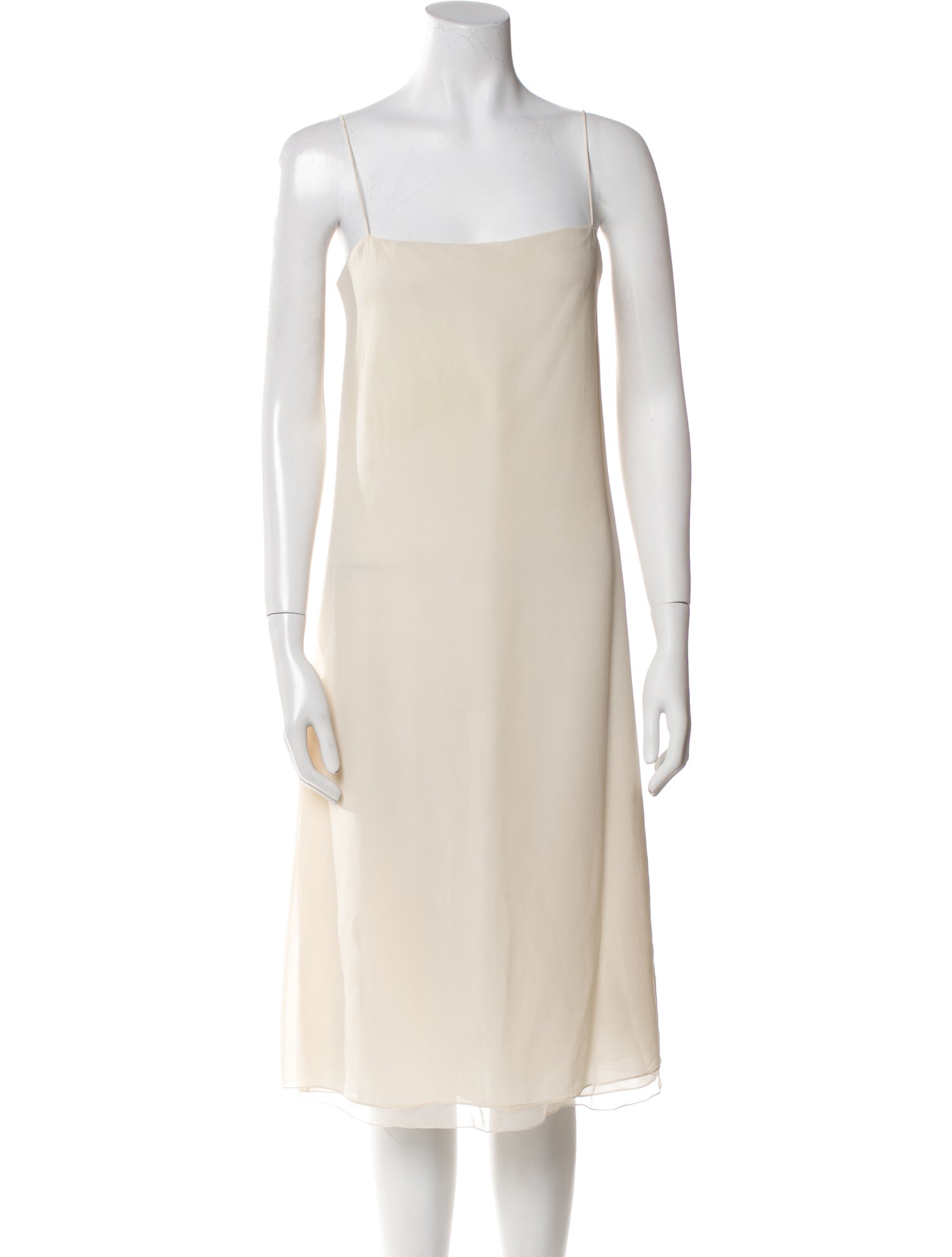 Donna Karan Square Neckline Midi Length Dress