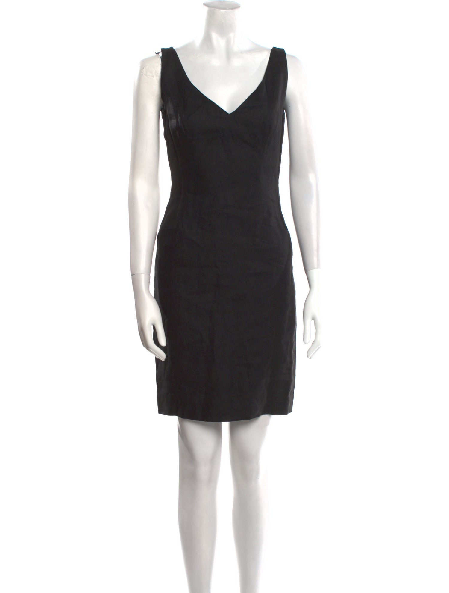 Donna Karan Linen Mini Dress - Black Dresses, Clothing - DON74512 | The  RealReal