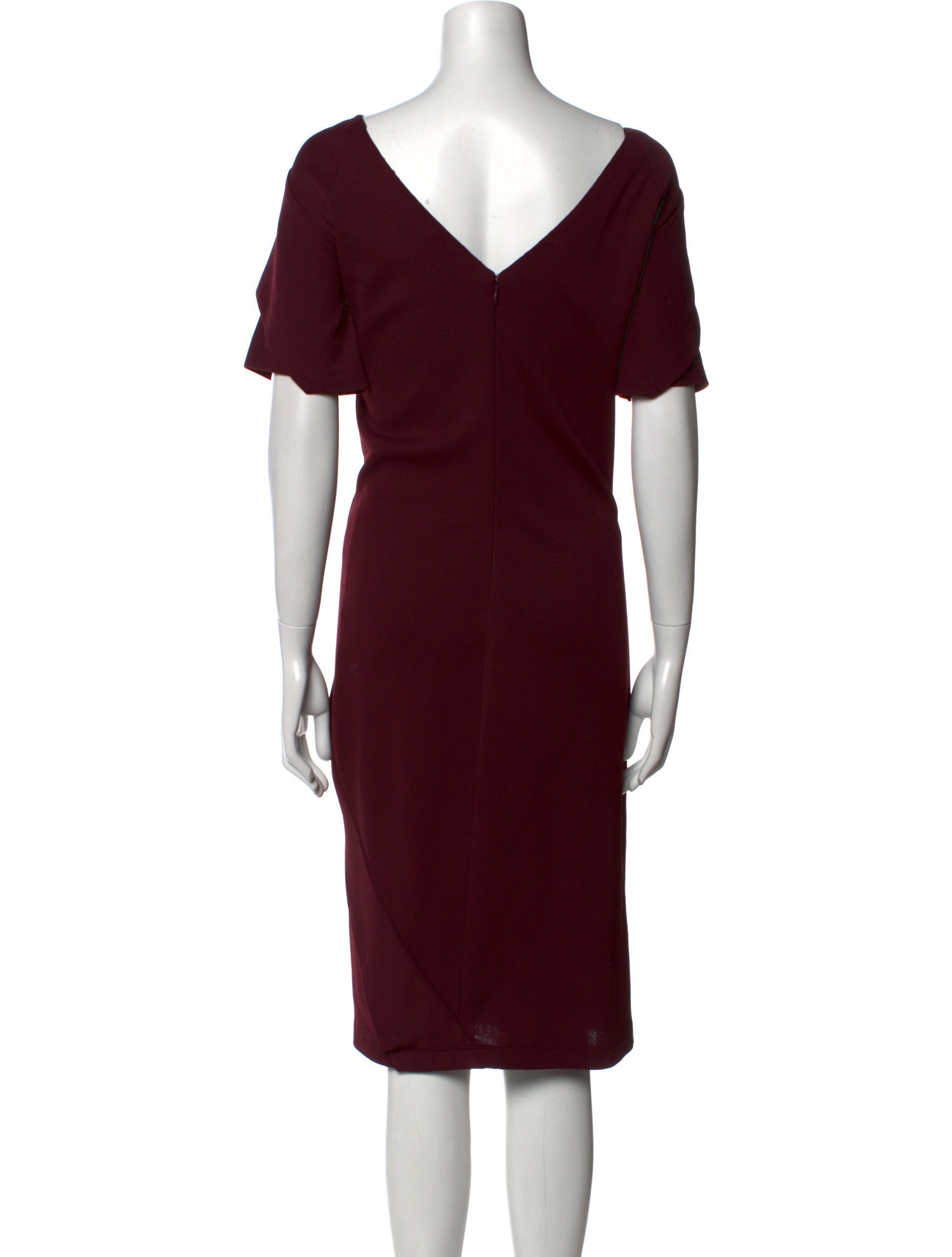 Donna Karan V-Neck Knee-Length Dress
