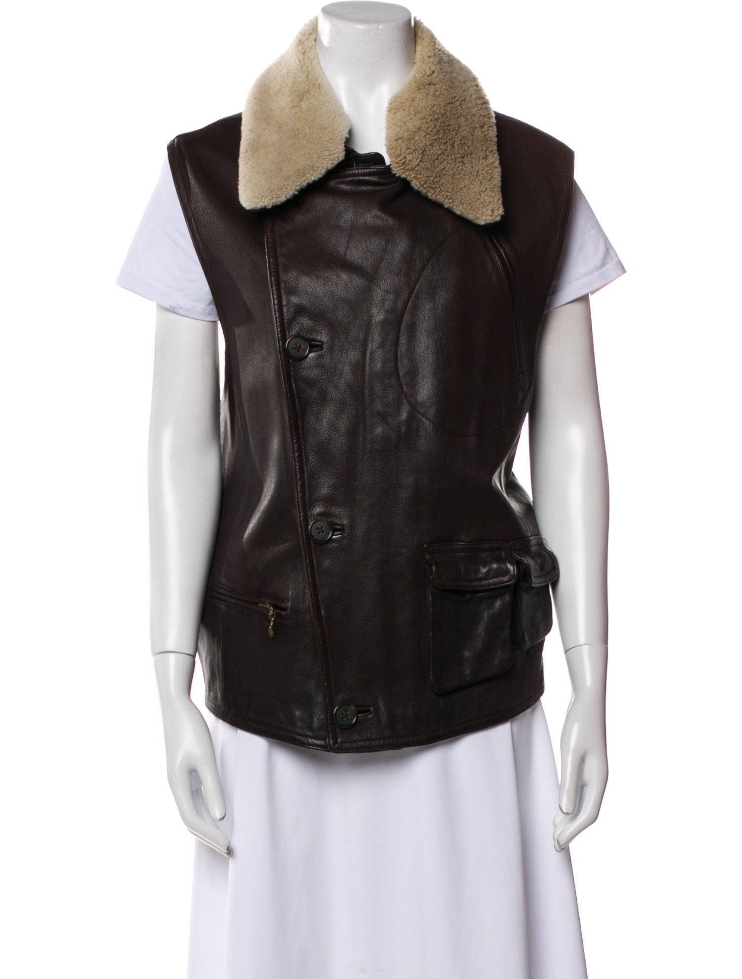 Donna Karan Leather Vest