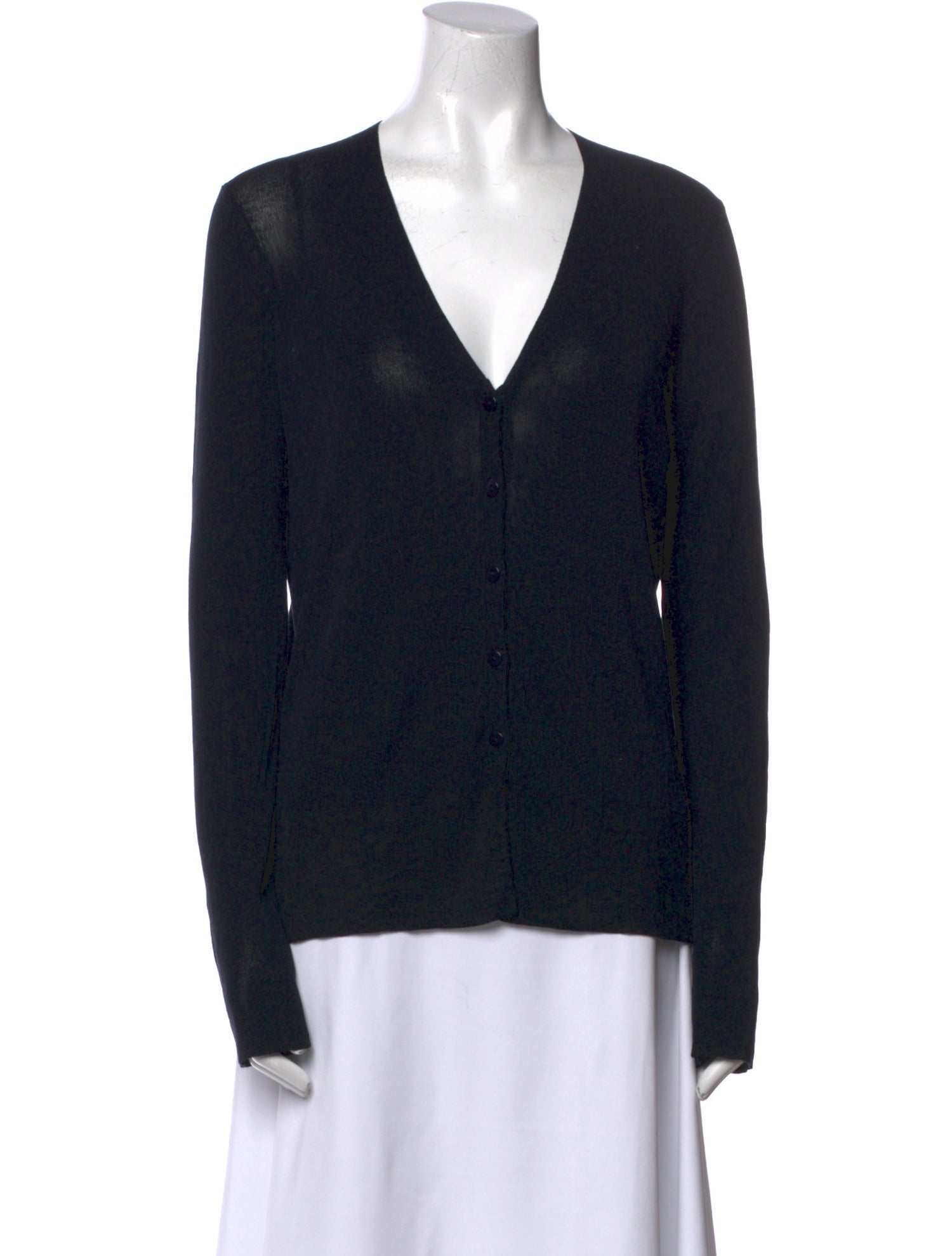 Donna Karan Silk V-Neck Top