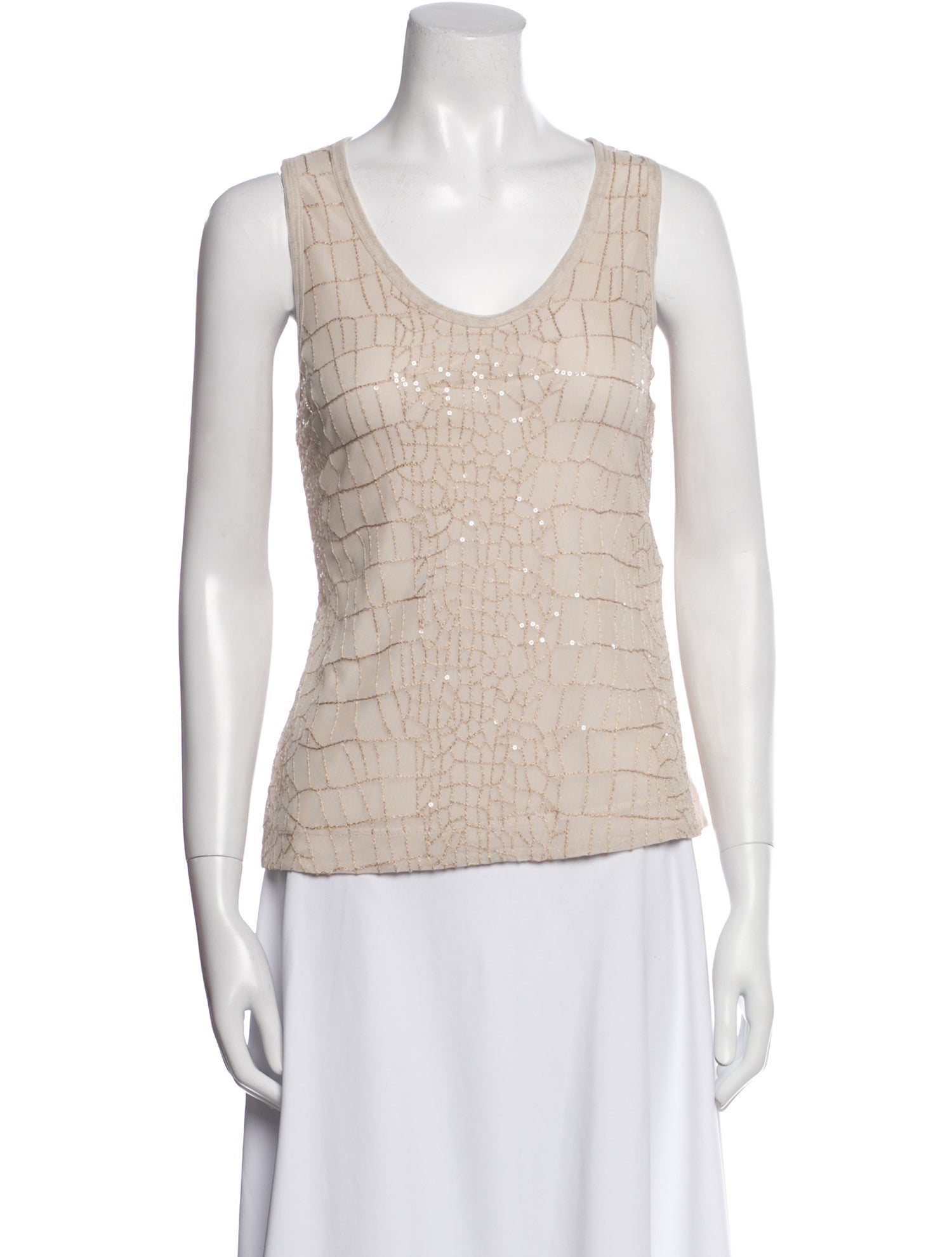 Donna Karan Scoop Neck Sleeveless Top