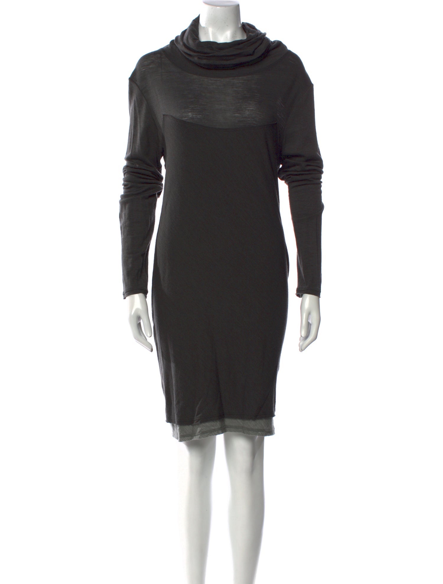 Donna Karan Wool Midi Length Dress
