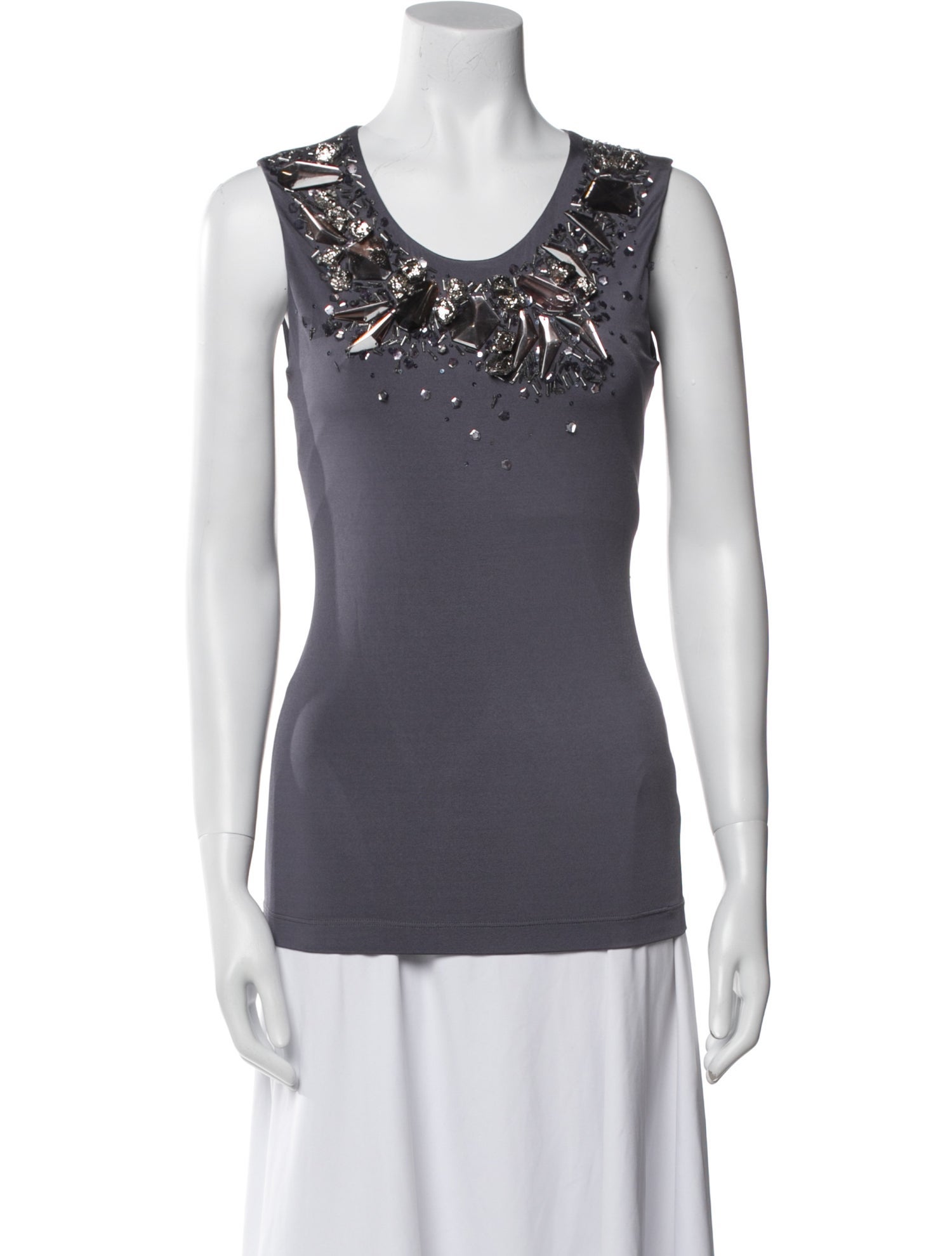 Donna Karan Scoop Neck Sleeveless Top
