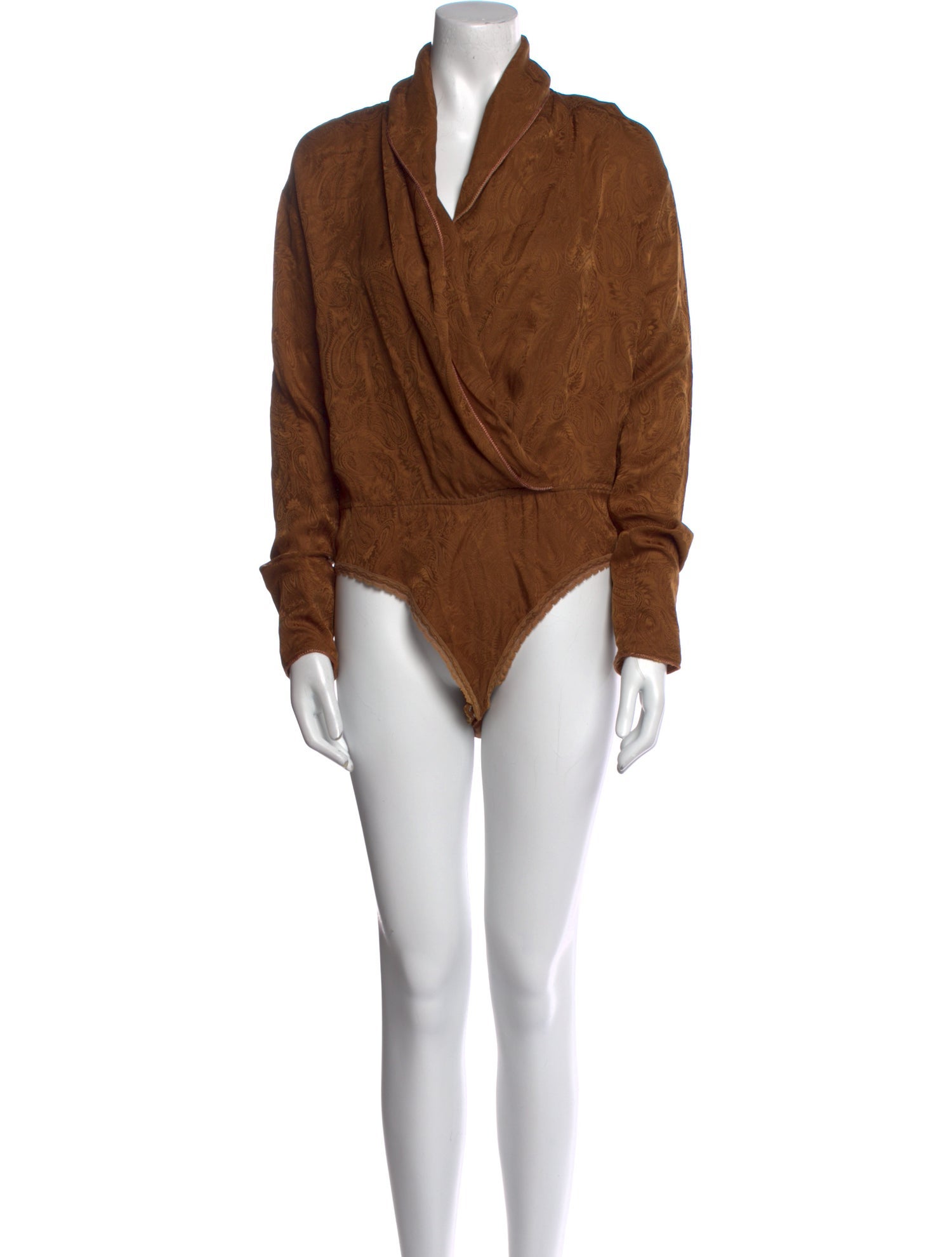Donna Karan Silk Cowl Neck Bodysuit