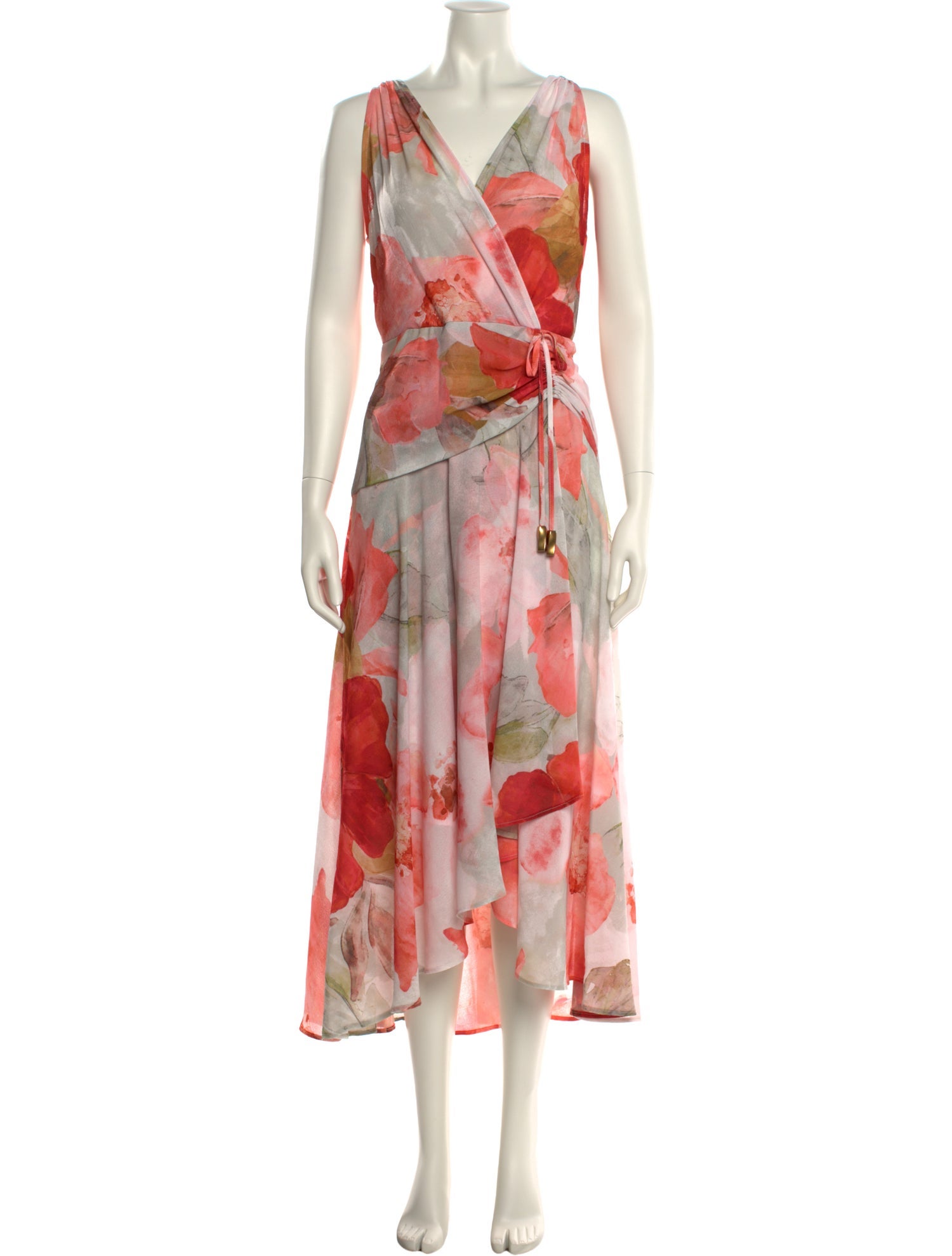 Donna Karan Floral Print Long Dress w/ Tags