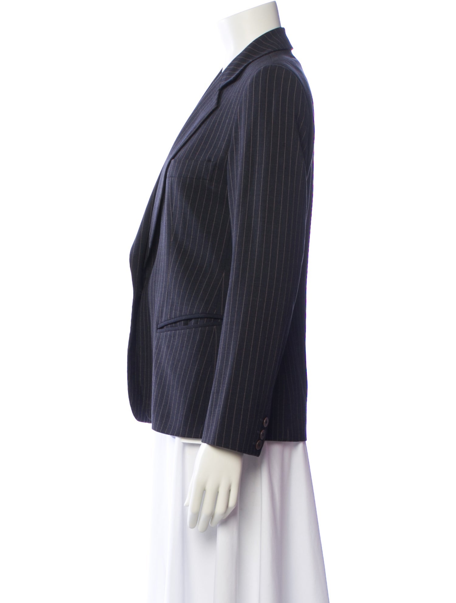 Donna Karan Wool Striped Blazer