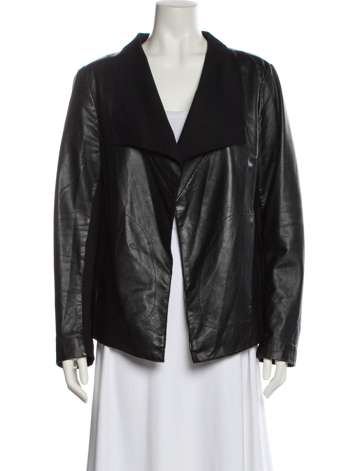 Donna Karan Leather Biker Jacket