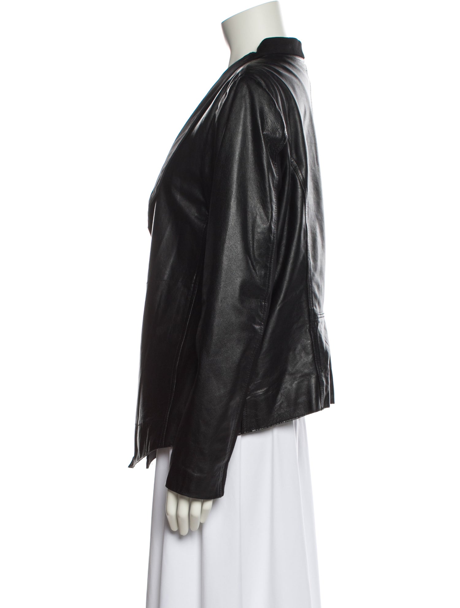 Donna Karan Leather Biker Jacket