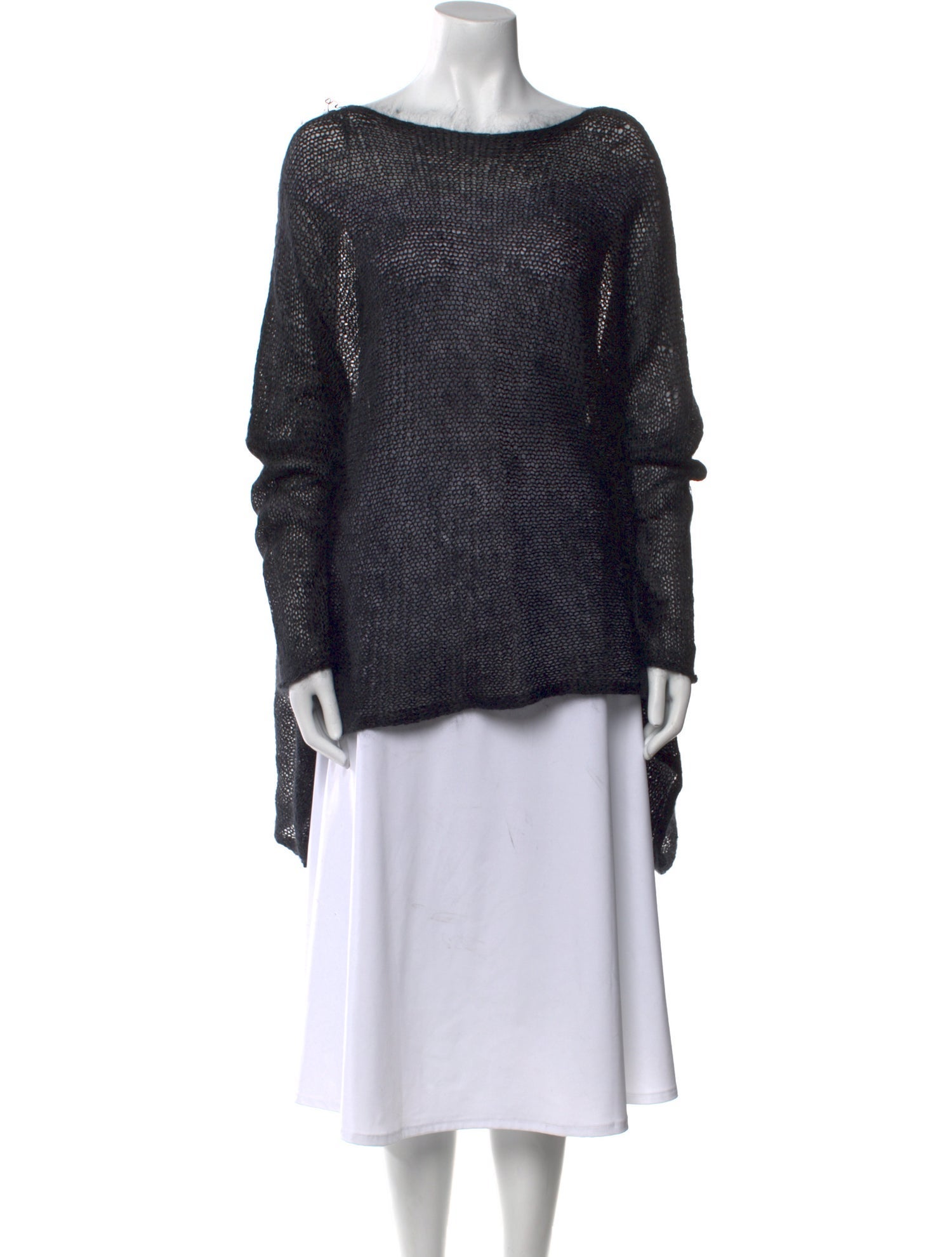 Donna Karan Silk Scoop Neck Sweater