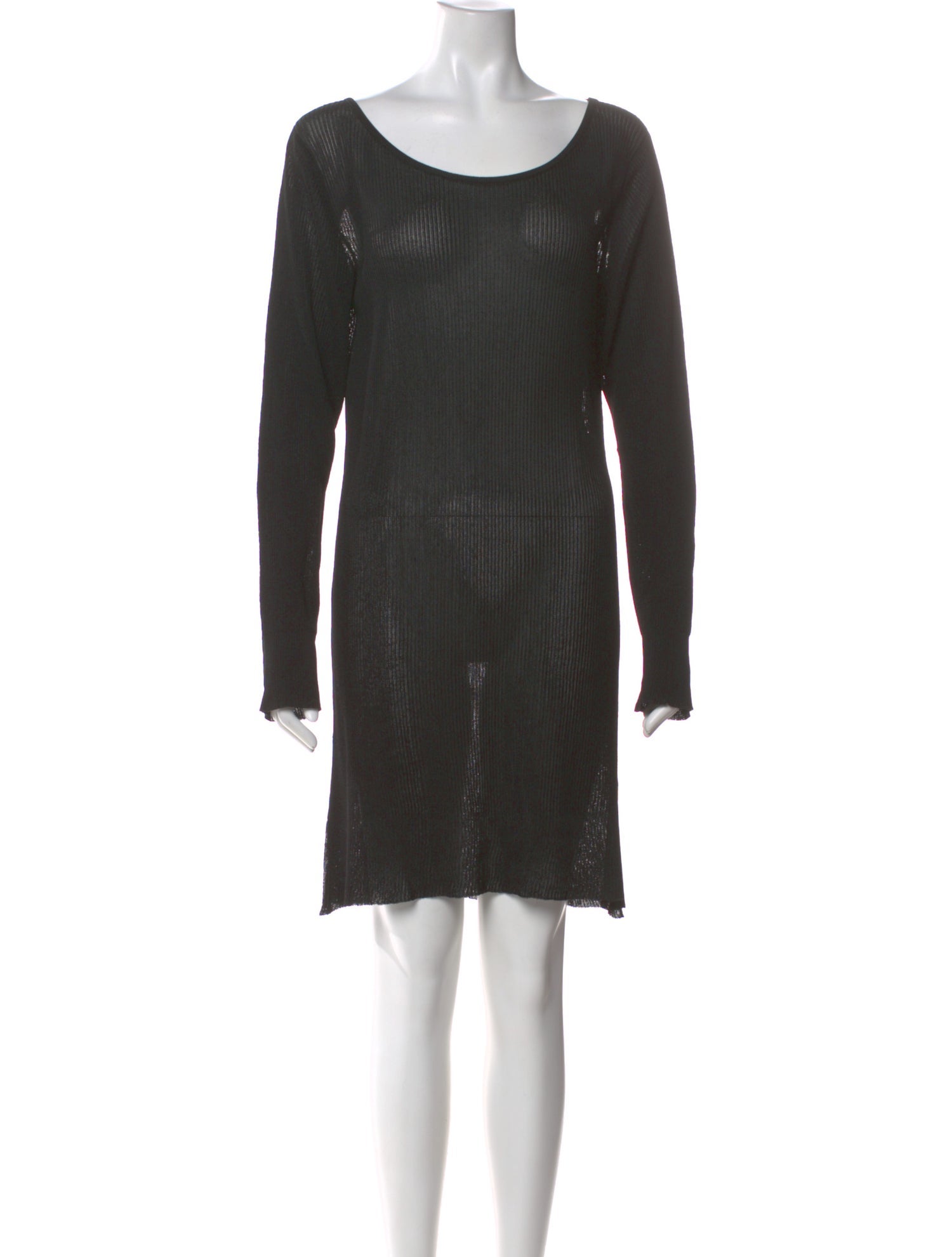 Donna Karan Bateau Neckline Mini Dress