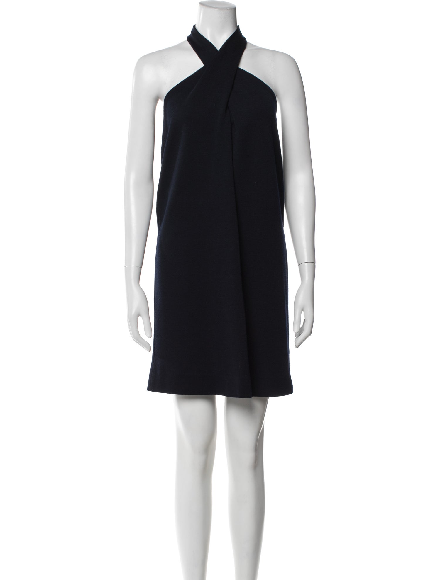 Donna Karan Tie Neck Knee-Length Dress - Blue Dresses, Clothing - DON77248 | The RealReal Donna Karan Tie Neck Knee-Length Dress - Blue Dresses, Clothing - DON77248 | The RealReal