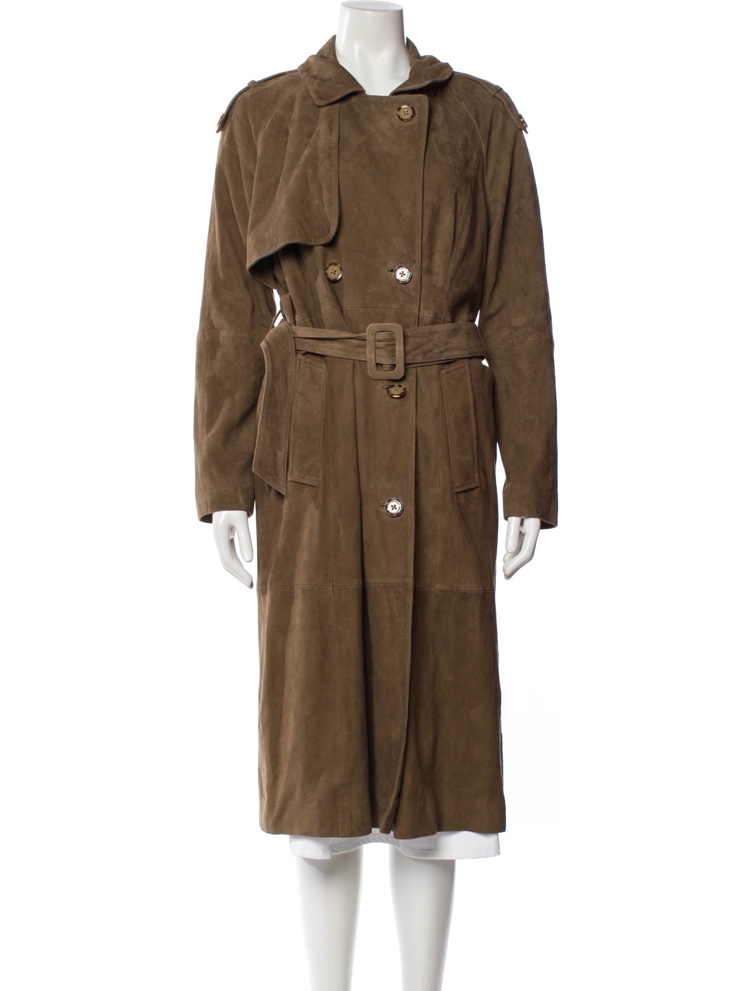 Donna Karan Suede Trench Coat