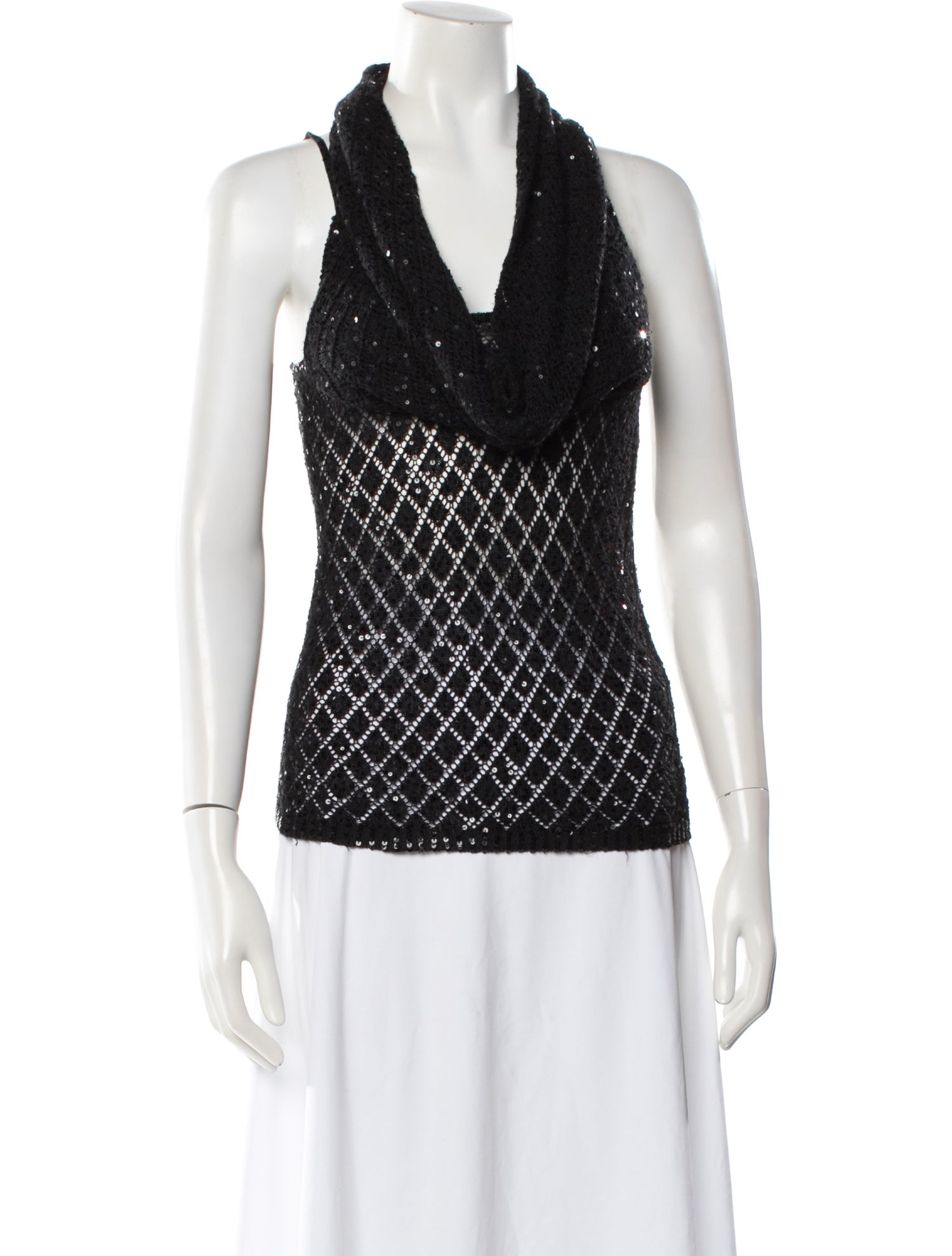 Donna Karan Cashmere Patterned Top