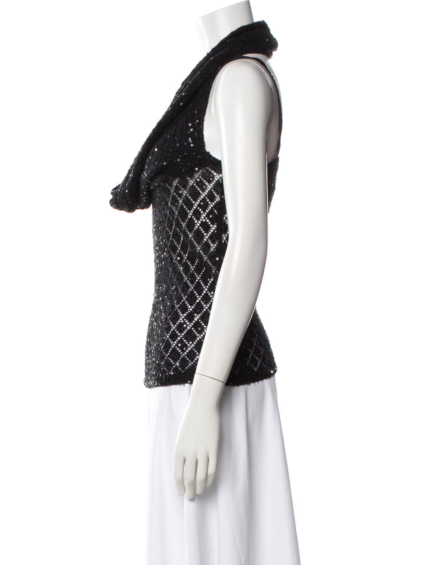 Donna Karan Cashmere Patterned Top