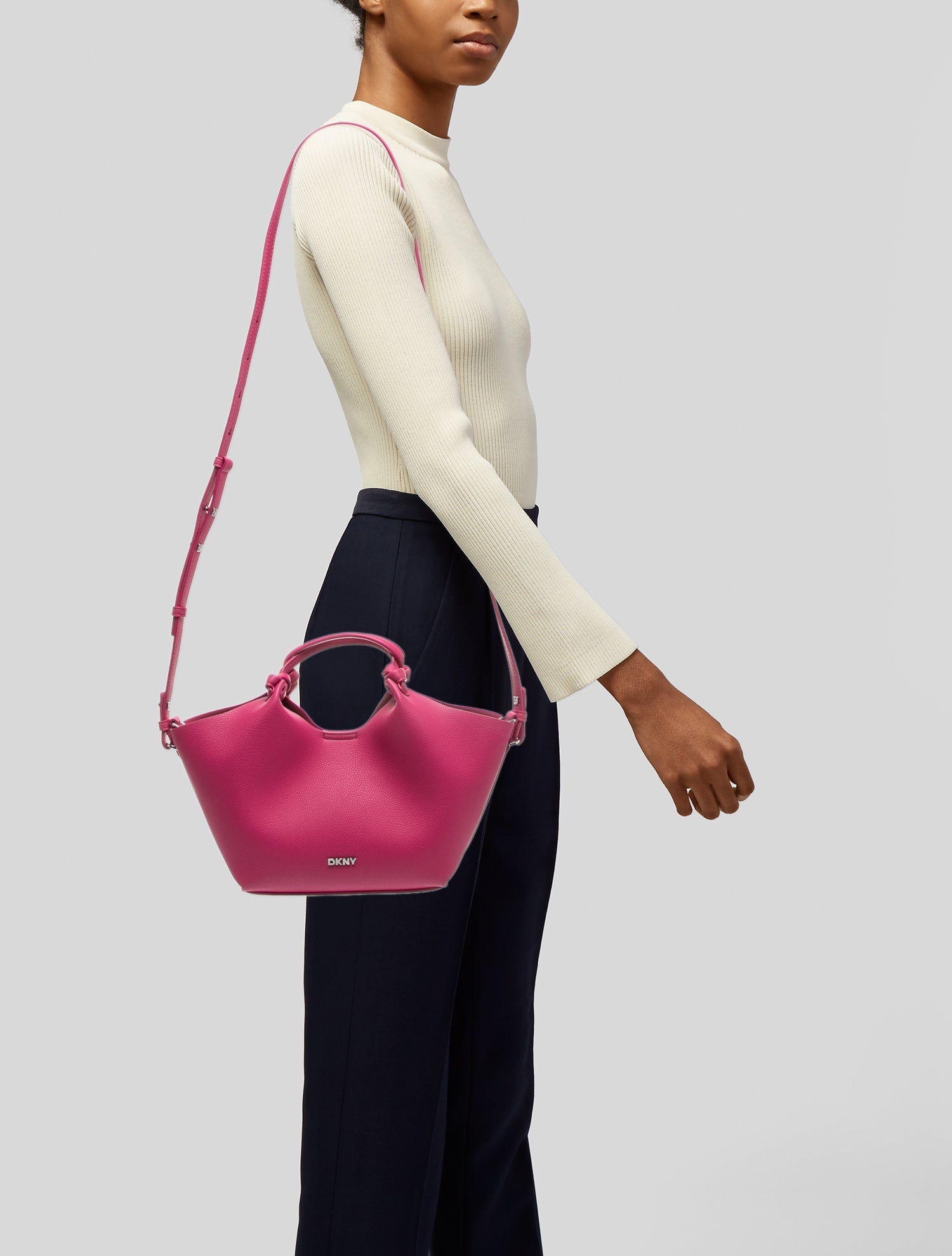 DKNY Leather Top Handle Bag