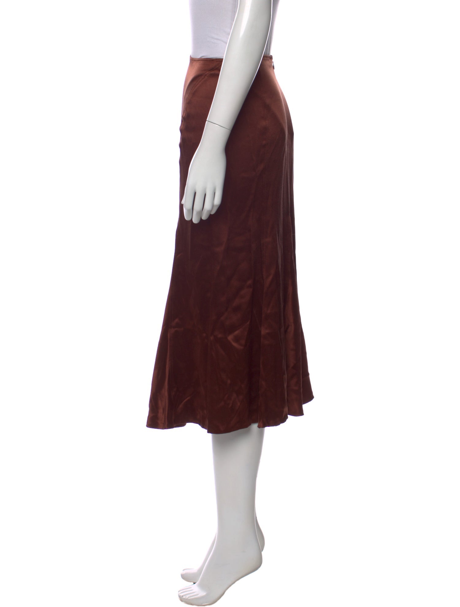 Donna Karan Silk Midi Length Skirt