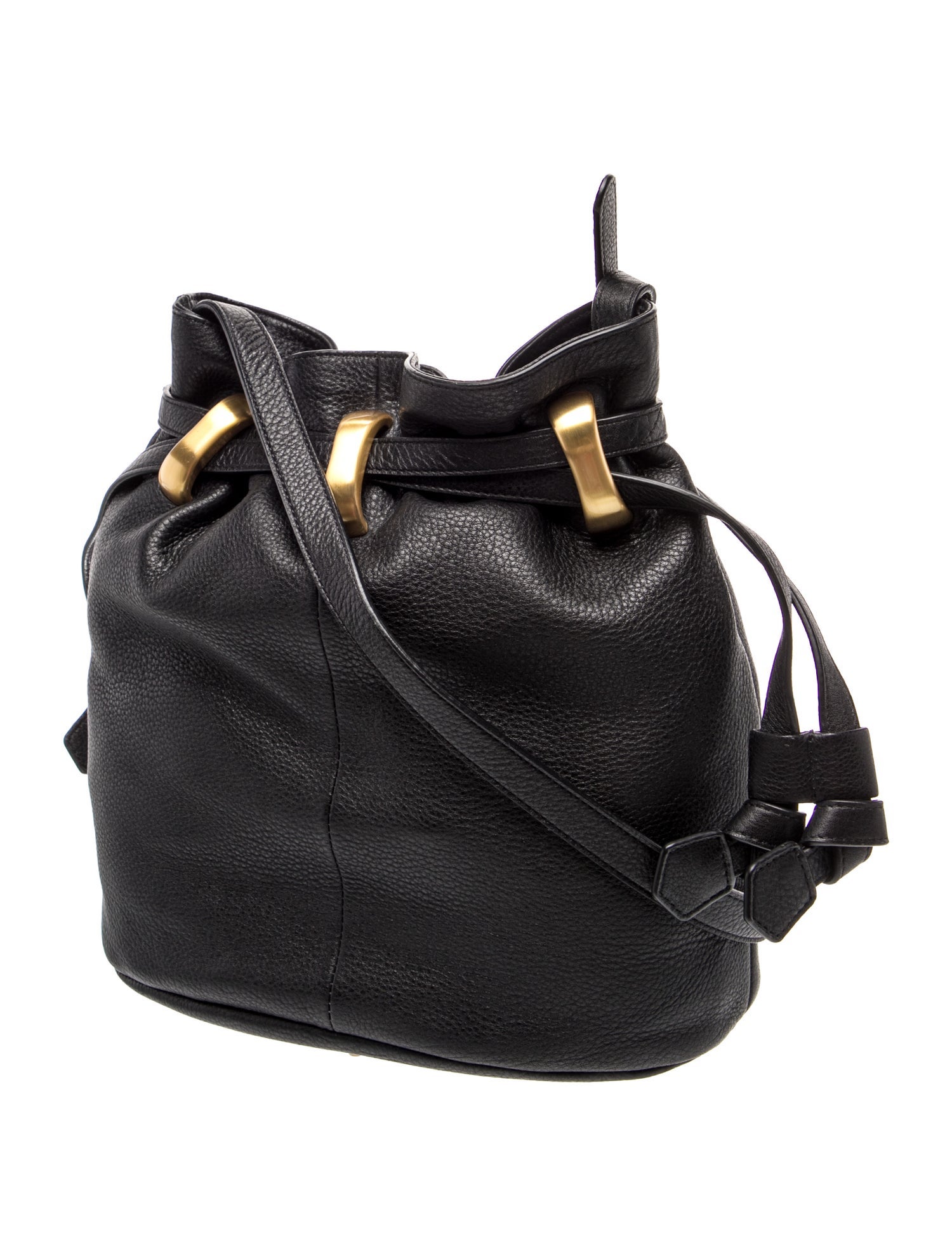 Donna Karan Leather Hobo - Black Totes, Handbags - DON79997 | The