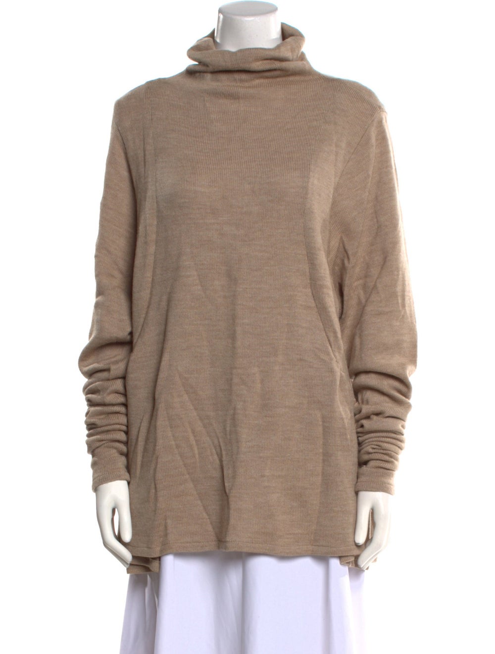 Doo.Ri Wool Turtleneck Neutrals Long Sleeve with … - image 1