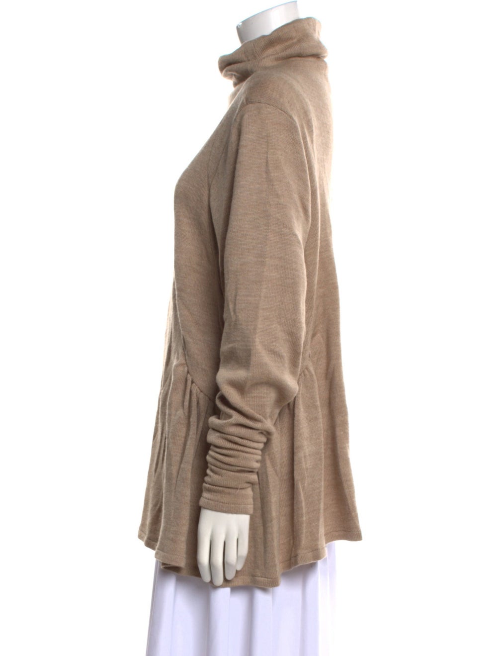 Doo.Ri Wool Turtleneck Neutrals Long Sleeve with … - image 2